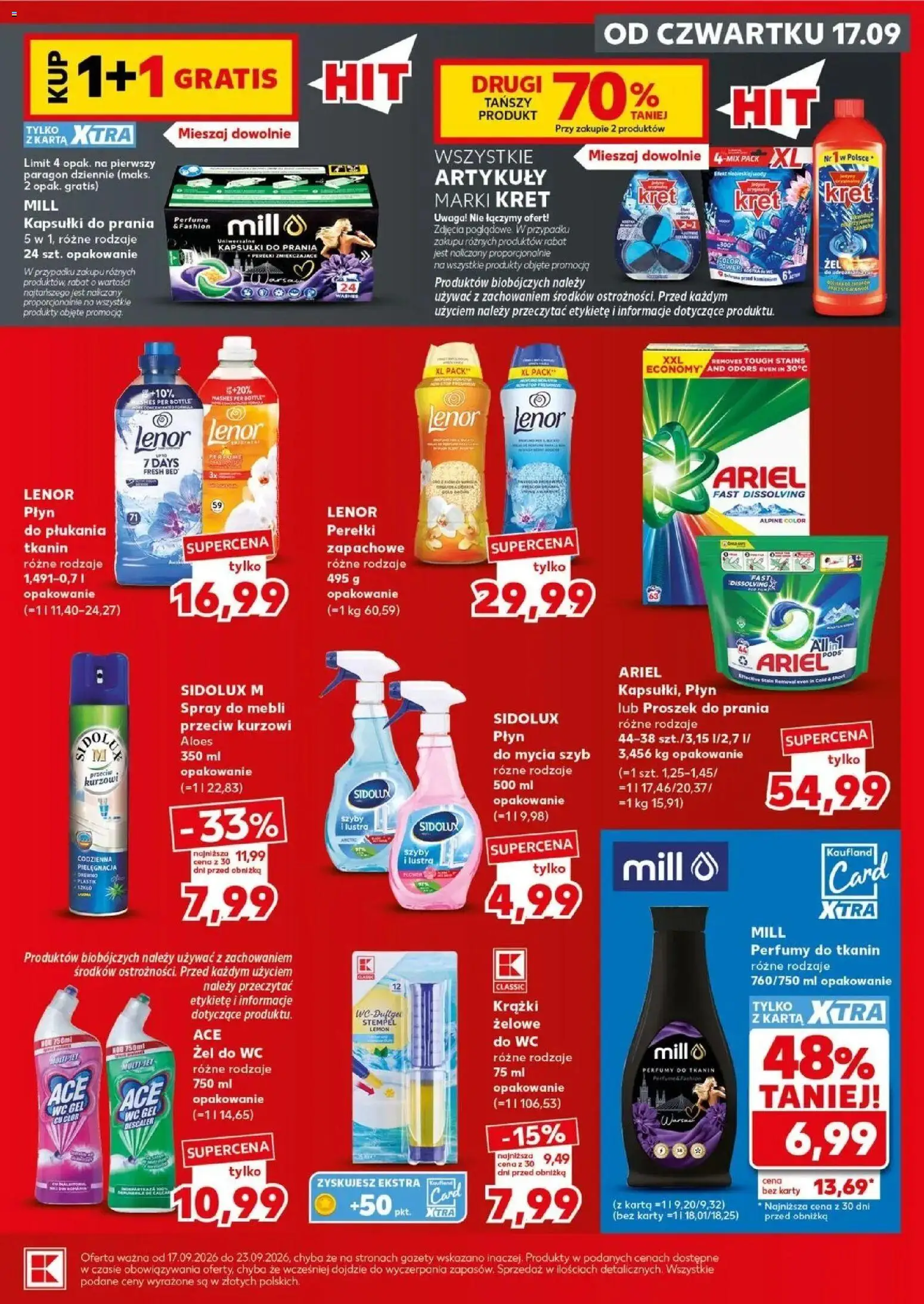 Kaufland gazetka - Super sobota od 19.09.2026 - od jutra PDF | Strona: 27 | Produkty: Karta, Cleaner, Płyn do płukania tkanin, Proszek do prania