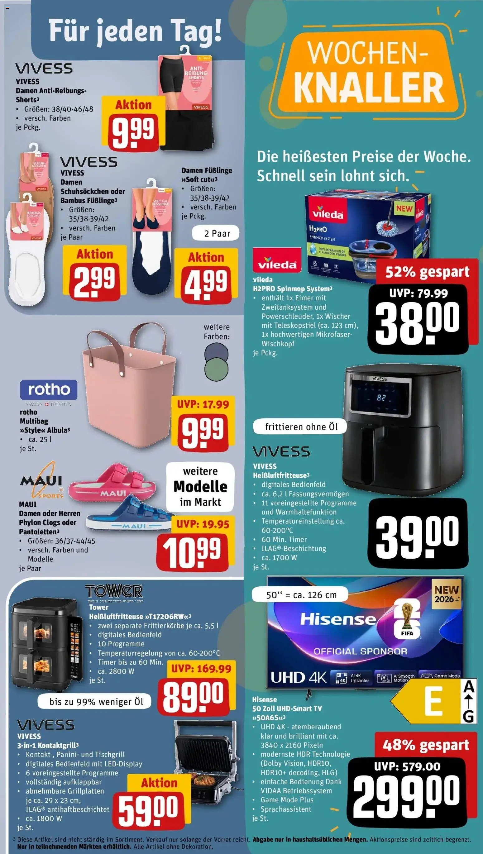 Rewe Prospekt Hagen – gültig ab 10.05.2026 | Seite: 32 | Produkte: Hisense, Öl, Smart TV, Heißluftfritteuse