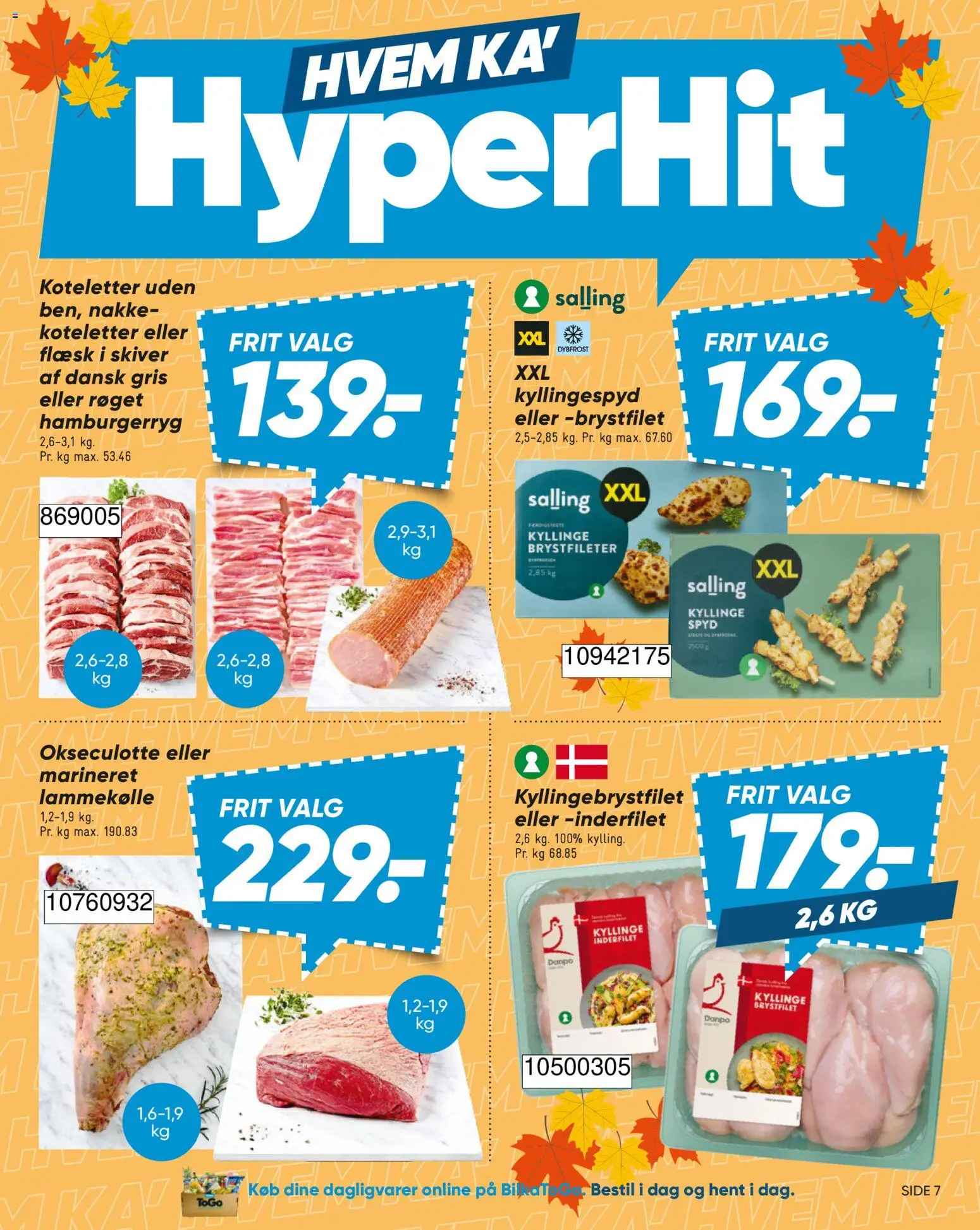 Bilka tilbudsavis – gyldig fra 02/10/2026 | Side: 7 | Produkter: Dagligvarer, Koteletter, Lammekølle, Hamburgerryg