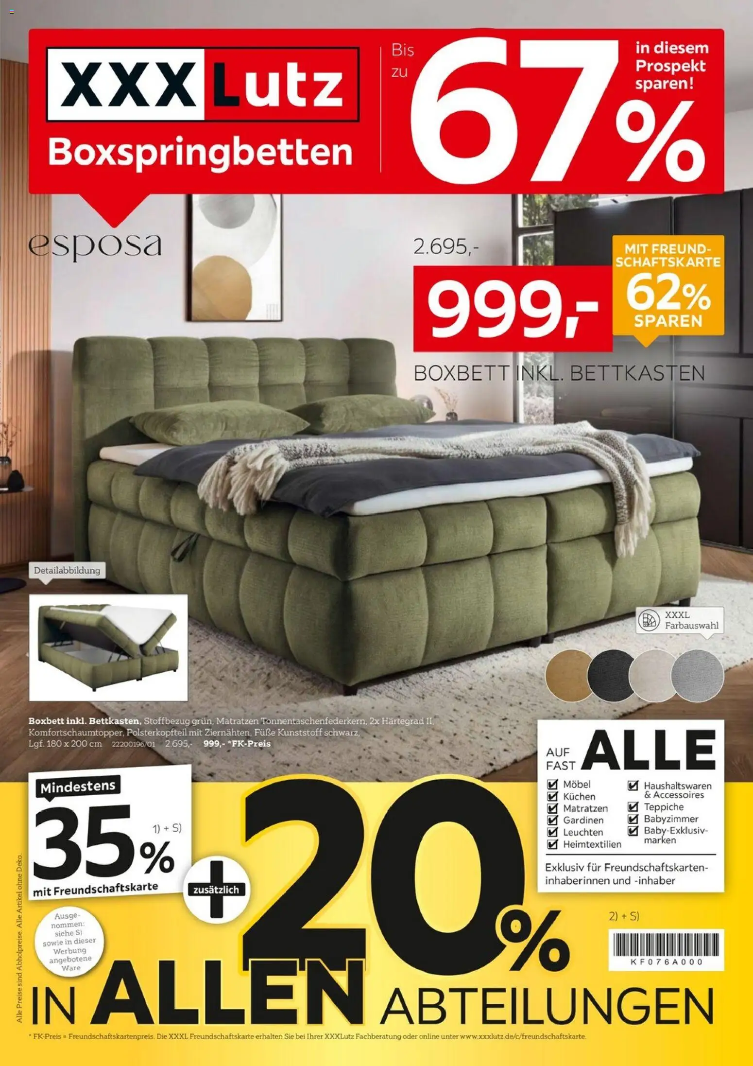 XXXLutz Boxspringbetten Spezial – gültig ab 15.08.2026 | Seite: 1 | Produkte: Kuchen