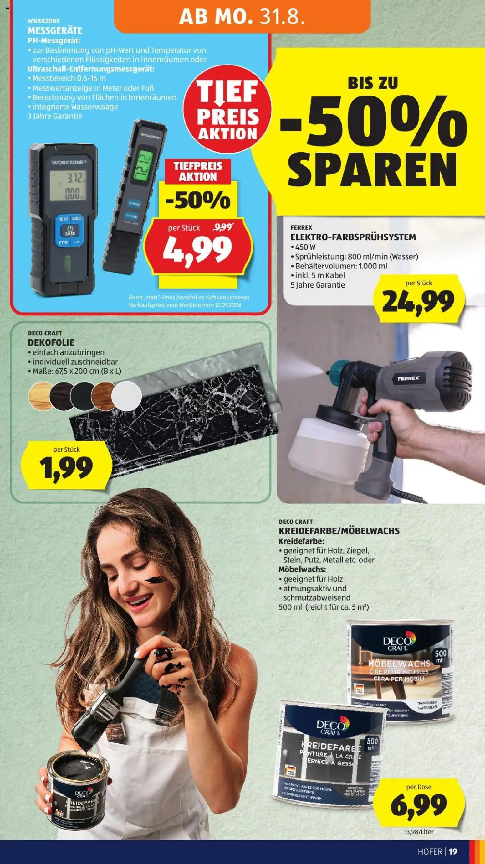 Hofer Flugblatt gültig ab 28.08.2026 | Seite: 31 | Produkte: Wasser, Kabel