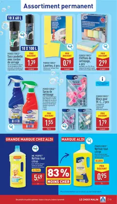 Aldi folder semaine 42 - Voorbeeld van een folder van Aldi, geldig van 19/10/2026 | Pagina: 13 | Producten: Allesreiniger, Vuilniszakken, Wc, WC blok