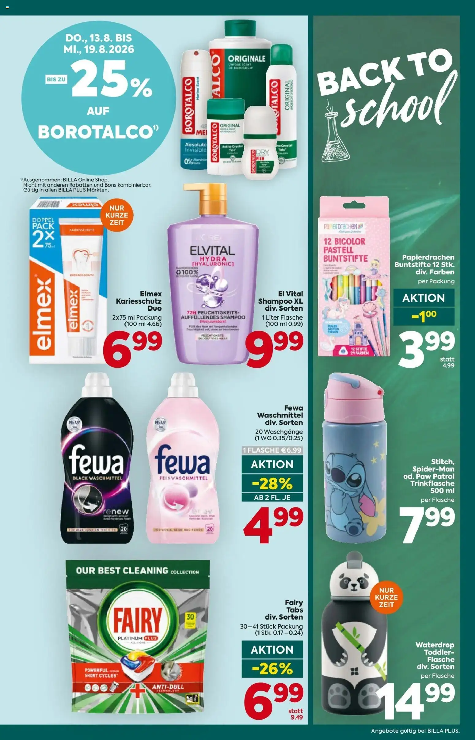Billa Plus Flugblatt - Steiermark von 13.08.2026 - Aktuelle Angebote | Seite: 15 | Produkte: Shampoo, Waschmittel