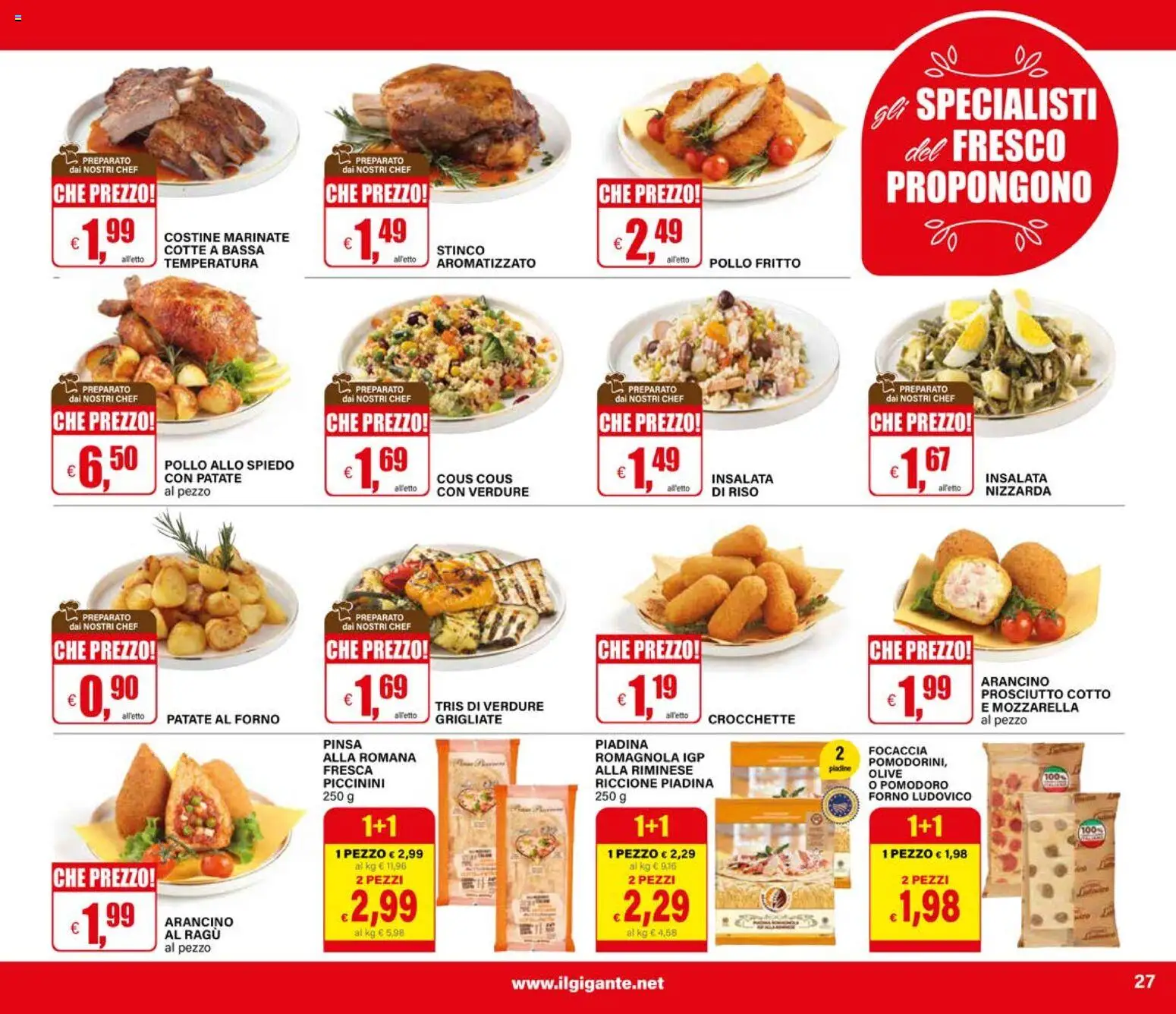 Volantino Il Gigante del 04.06.2026 | Pagina: 27 | Prodotti: Pollo, Riso, Insalata, Mozzarella