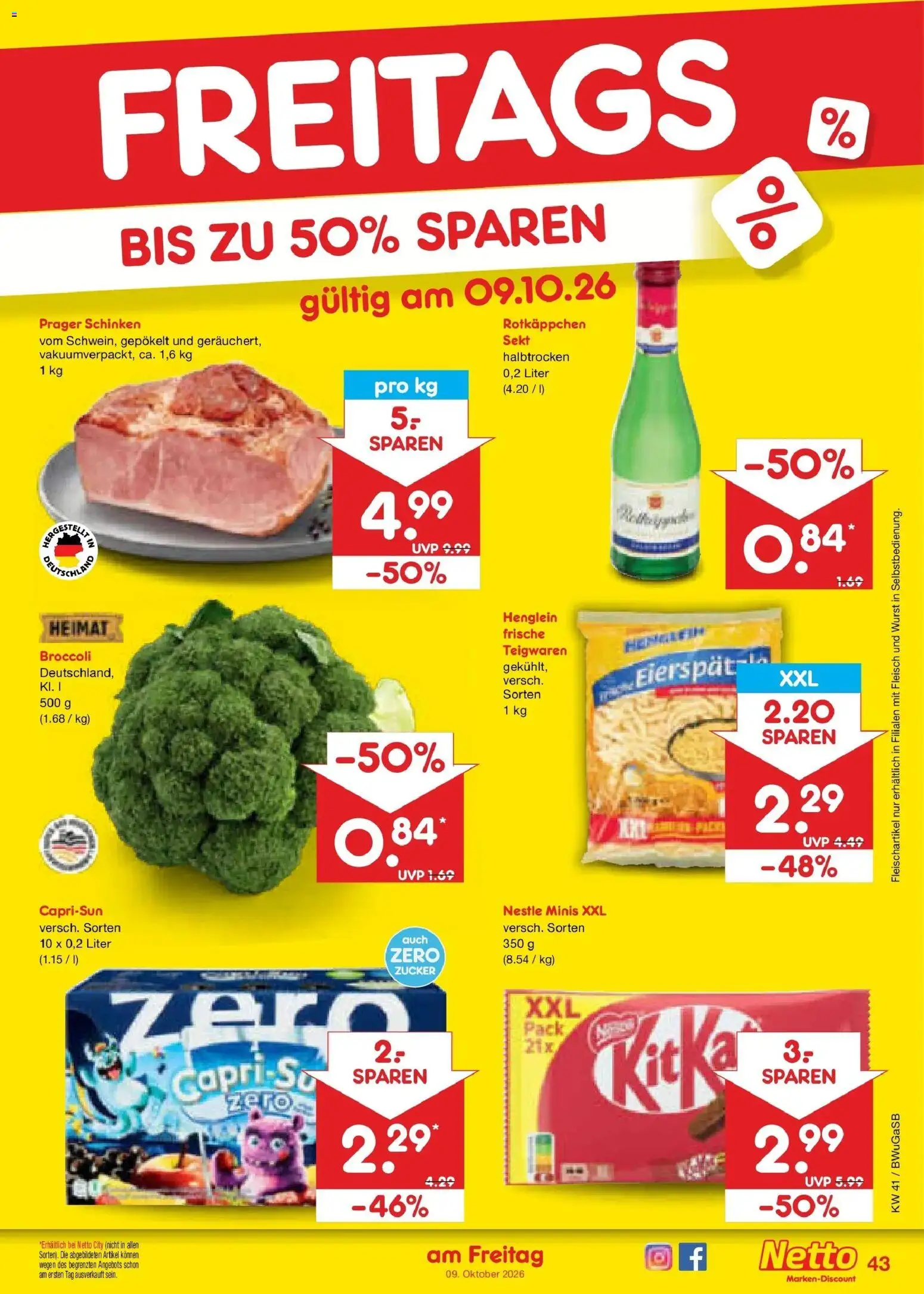 Netto Marken-Discount Prospekt Oldenburg (ab 05.10.2026) » Angebote | Seite: 55 | Produkte: Sekt, Zucker, Wurst, Rotkäppchen