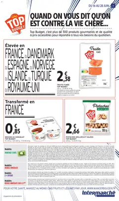 Intermarché - Prévisualisation de MOUSSE AU CHOCOLAT, MOUSSE AU CHOCOLAT TOP BUDGET 4 x 60 g - soit 240 g - 3,54 € le kg valide à partir de 16/06/2026 | Page: 11