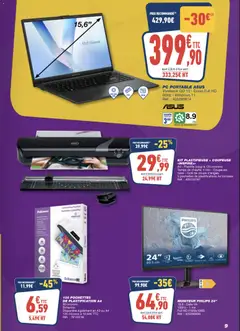 Bureau Vallée - Prévisualisation de Bureau Vallée catalogue valide à partir de 19/10/2026 | Page: 9 | Produits: Moniteur, PC, Plastifieuse, Portable