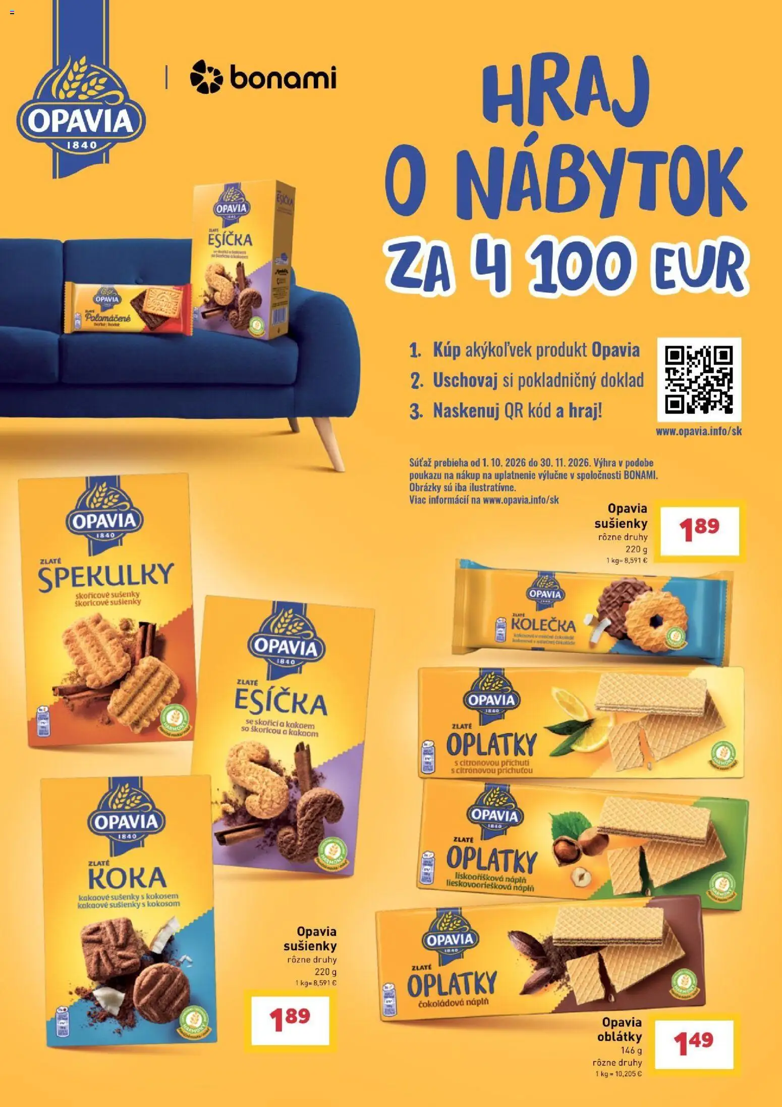 Nové Billa akcie – leták je platný od 30.09.2026 | Strana: 21 | Produkty: Nábytok, Sušienky, Oblátky