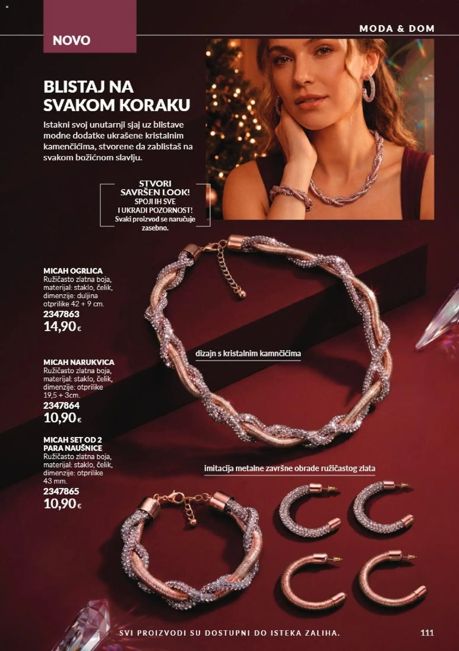 Avon katalog | vrijedi od 01.11.2026 | Stranica: 111 | Proizvodi: Narukvica, Ogrlica, Naušnice