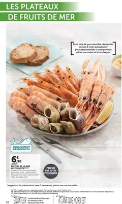 Hyper U - Prévisualisation de Hyper U - La carte Printemps Été valide à partir de 03/03/2026 | Page: 20 | Produits: Fruits de mer, Pêche, Plateau, Poissonnerie