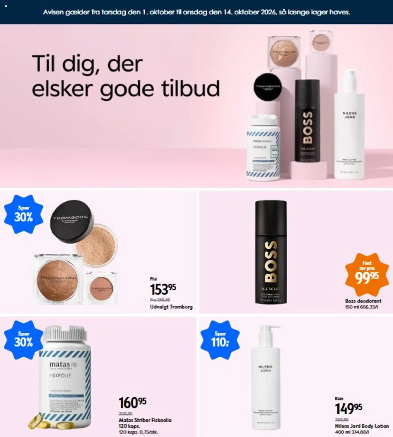 Matas tilbudsavis – gyldig fra 01/10/2026 | Side: 1 | Produkter: Deodorant, Fiskeolie