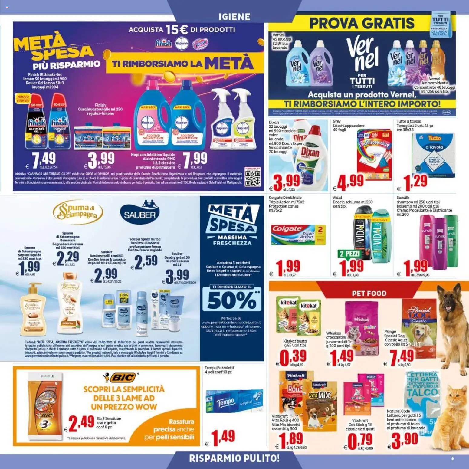 Volantino Elite Supermercati del 04/09/2026 | Pagina: 9 | Prodotti: Deodorante, Ammorbidente, Biscotti, Lavanda