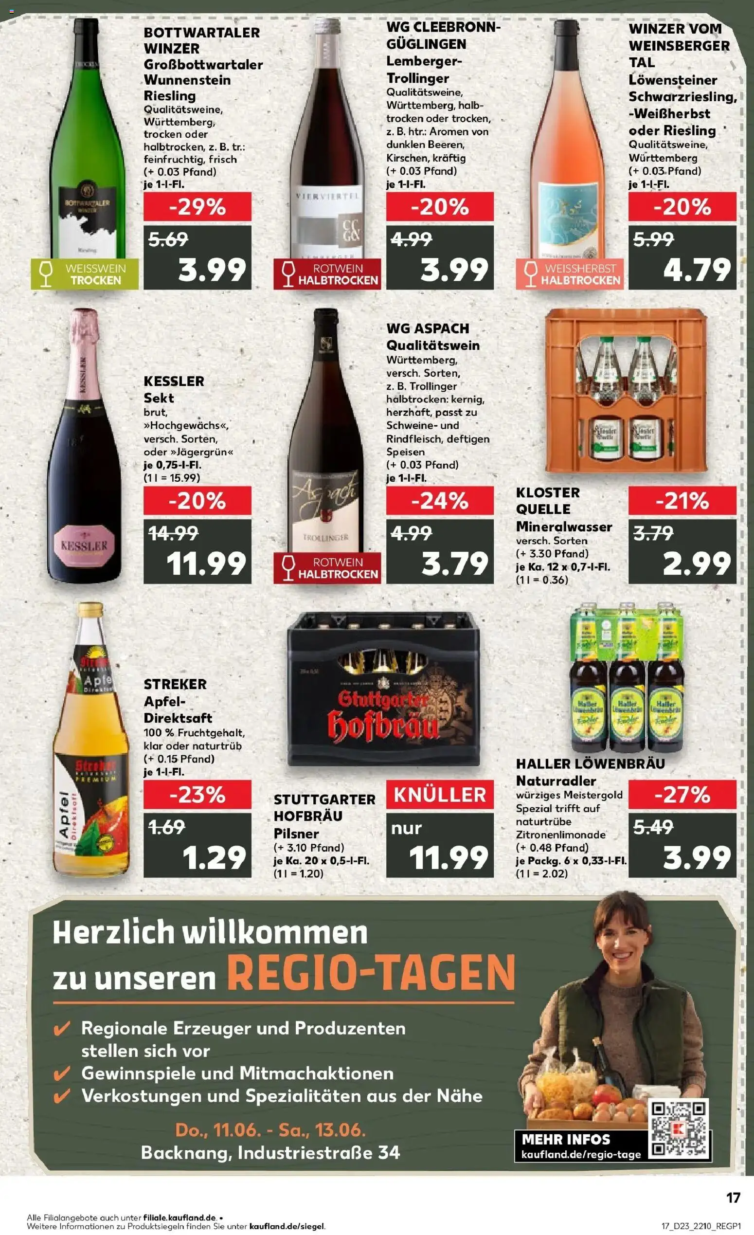 Kaufland Prospekt Backnang – gültig ab 01.06.2026 | Seite: 24 | Produkte: Weißwein, Rotwein, Sekt, Apple