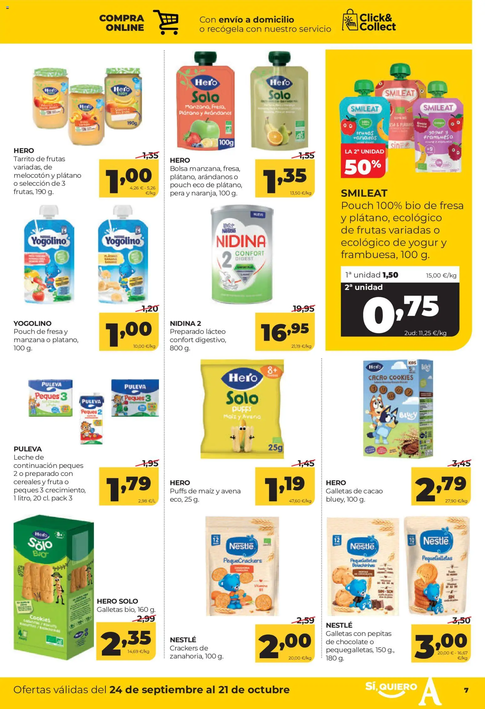Alimerka folleto Asturias │ válido desde el 24/09/2026 | Página: 7 | Productos: Leche, Yogur, Chocolate, Galletas