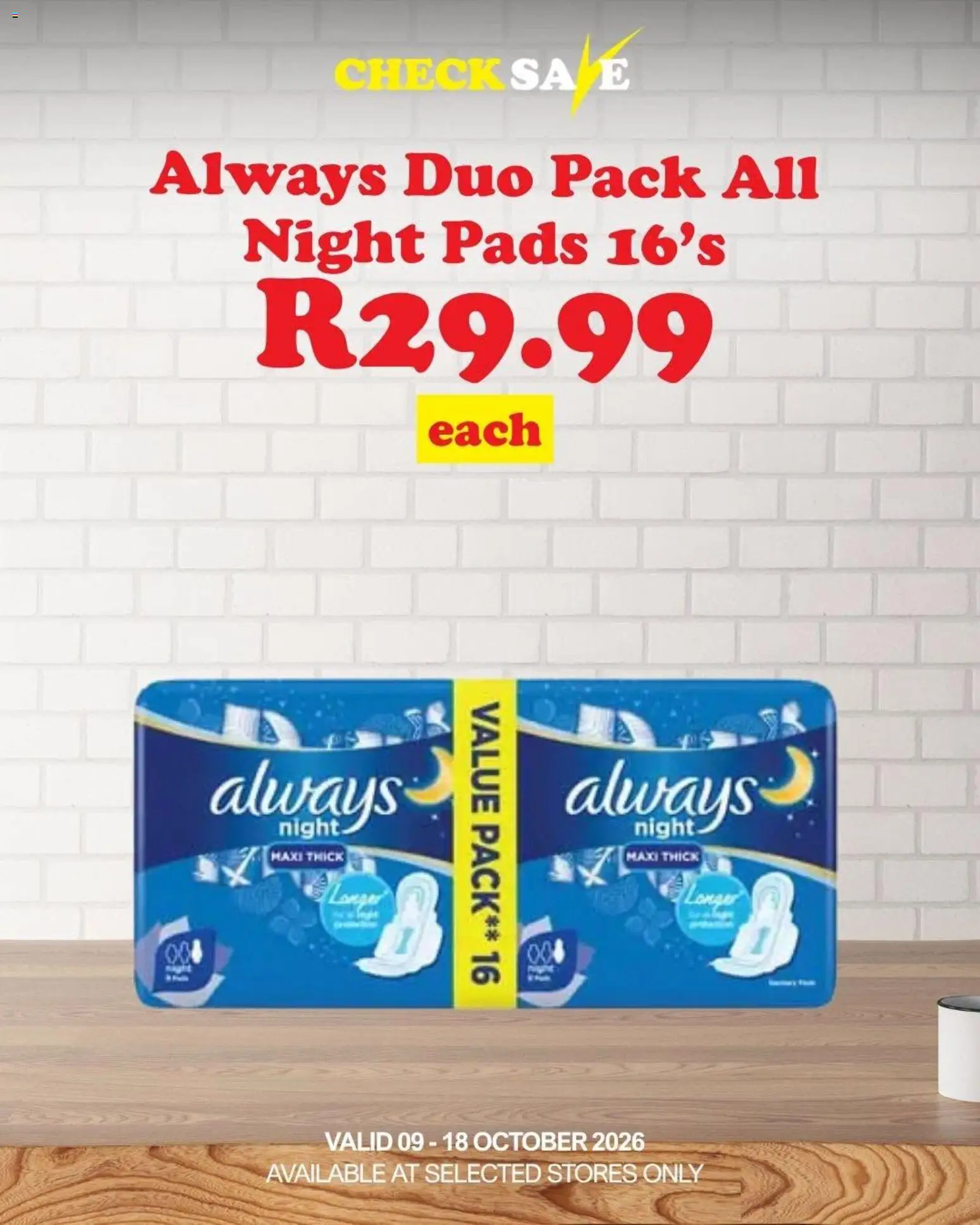 New Check Save catalogue – valid from 09/10/2026 | Page: 13 | Products: Pads