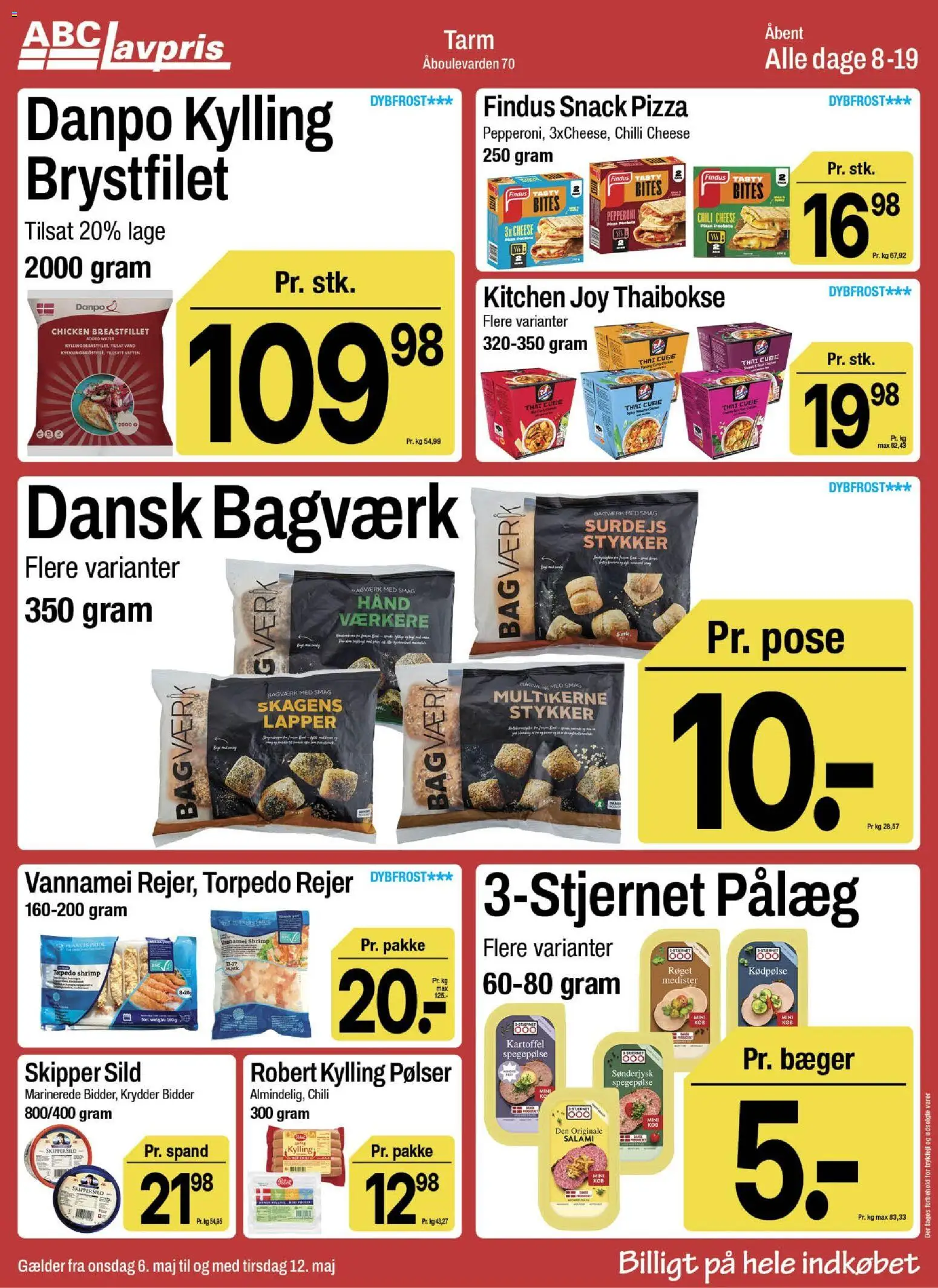 Abc Lavpris tilbudsavis – gyldig fra 06.05.2026 | Side: 7 | Produkter: Pølser, Pizza, Spegepølse, Chilli