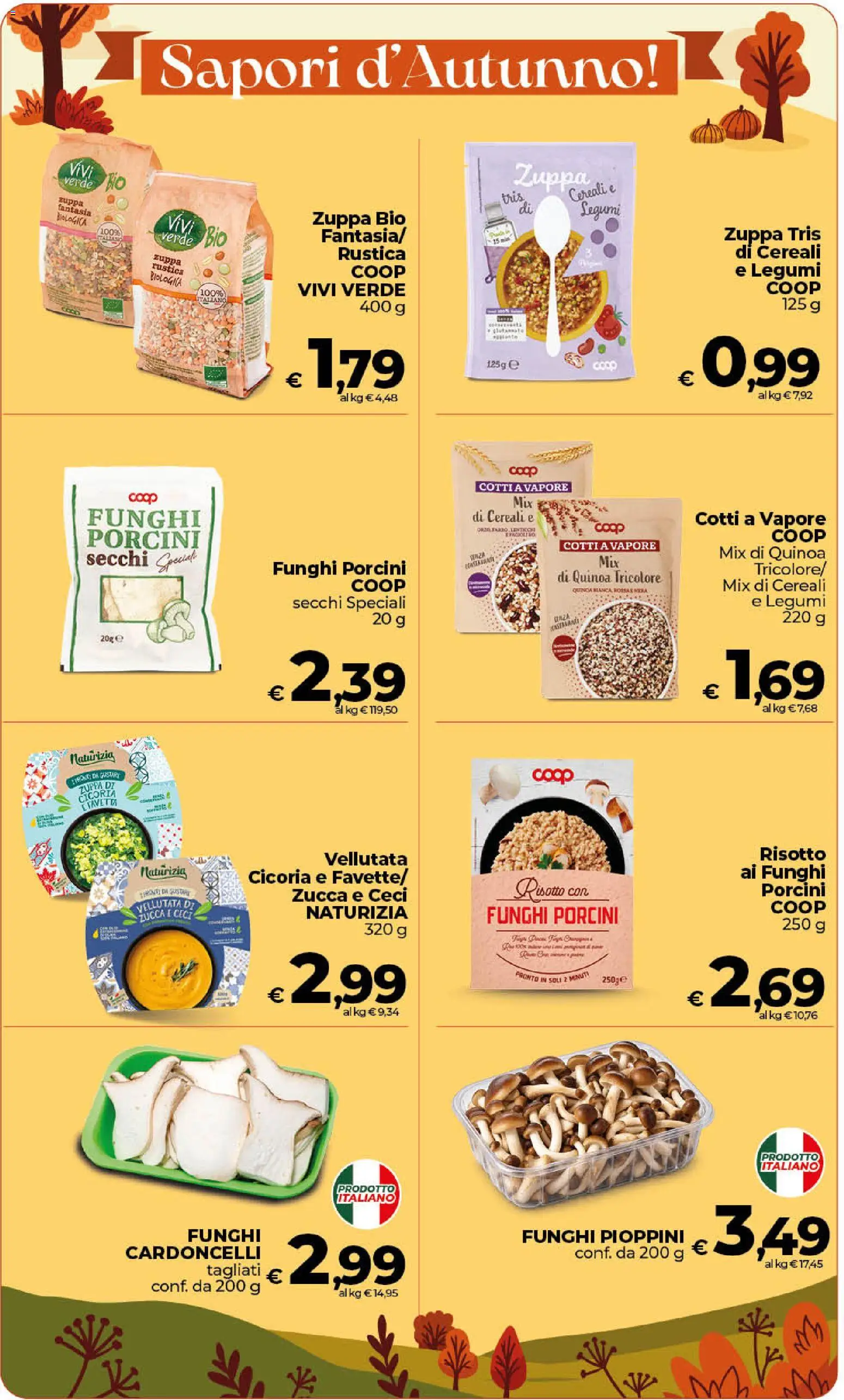 Volantino Ipercoop del 13/10/2026 | Pagina: 10 | Prodotti: Legumi, Funghi, Zucca, Quinoa