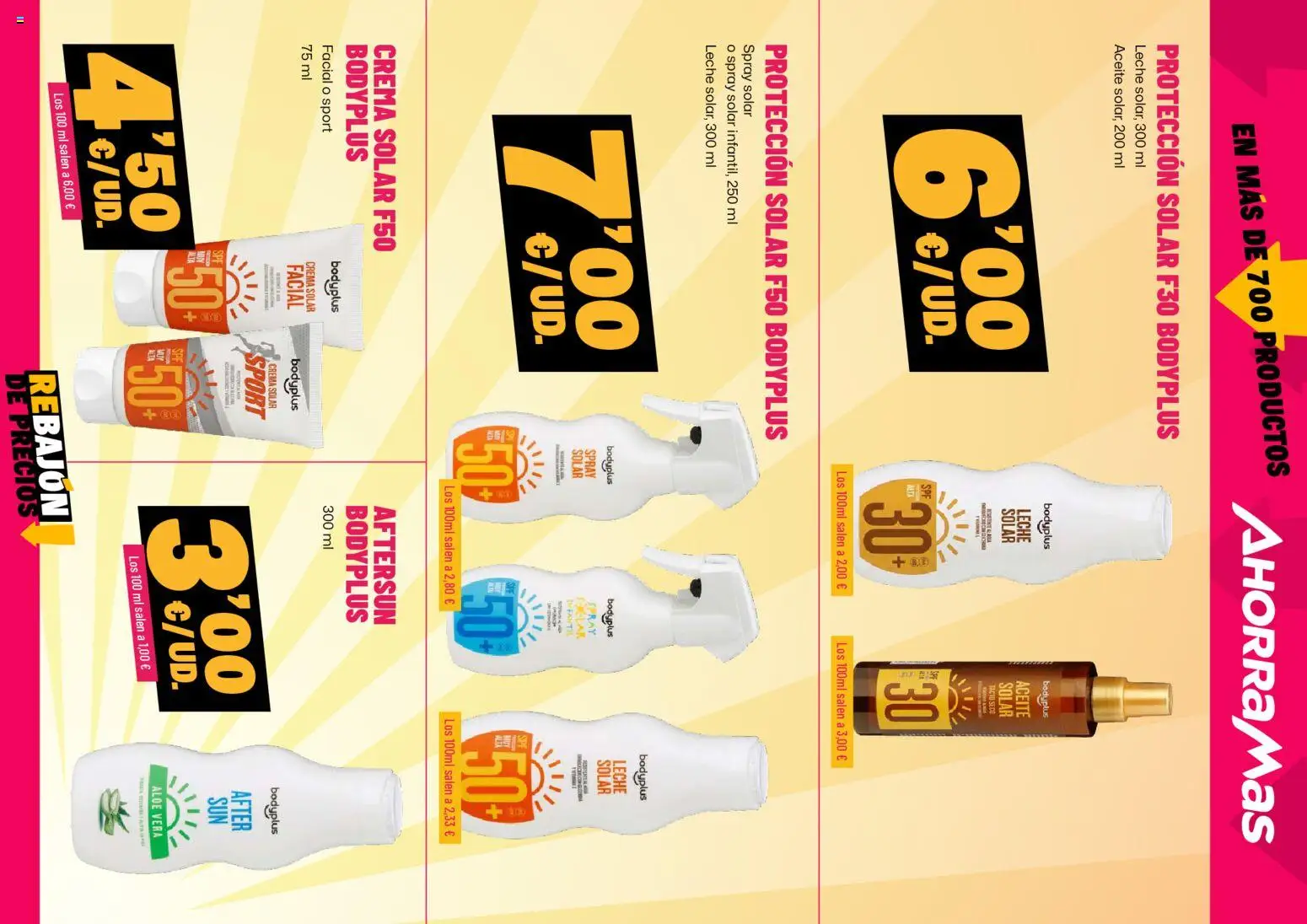 AhorraMas folleto │ válido desde el 11.06.2026 | Página: 23 | Productos: Spray solar, Leche, Aceite, Crema