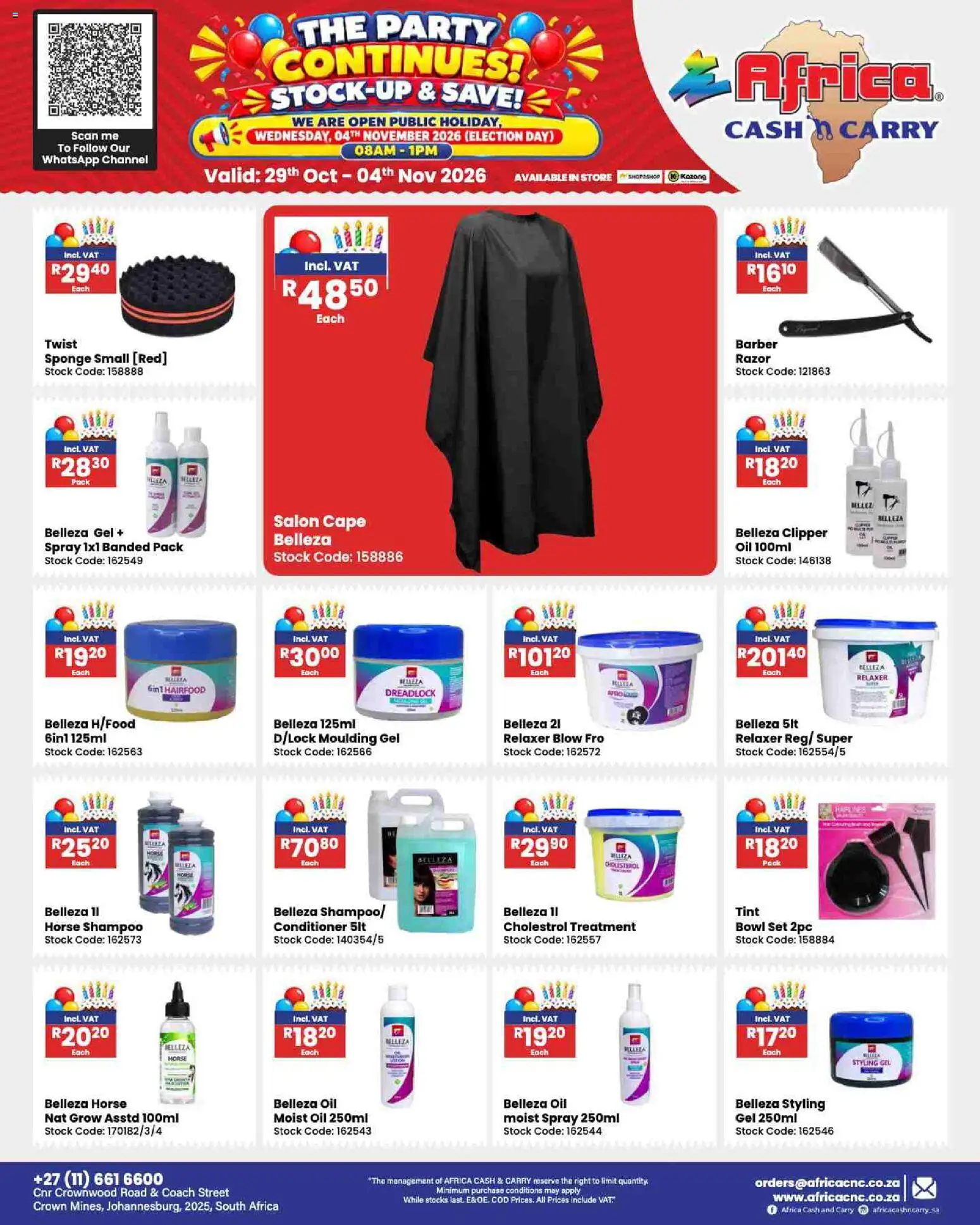 New Africa Cash & Carry catalogue – valid from 29/10/2026 | Page: 134