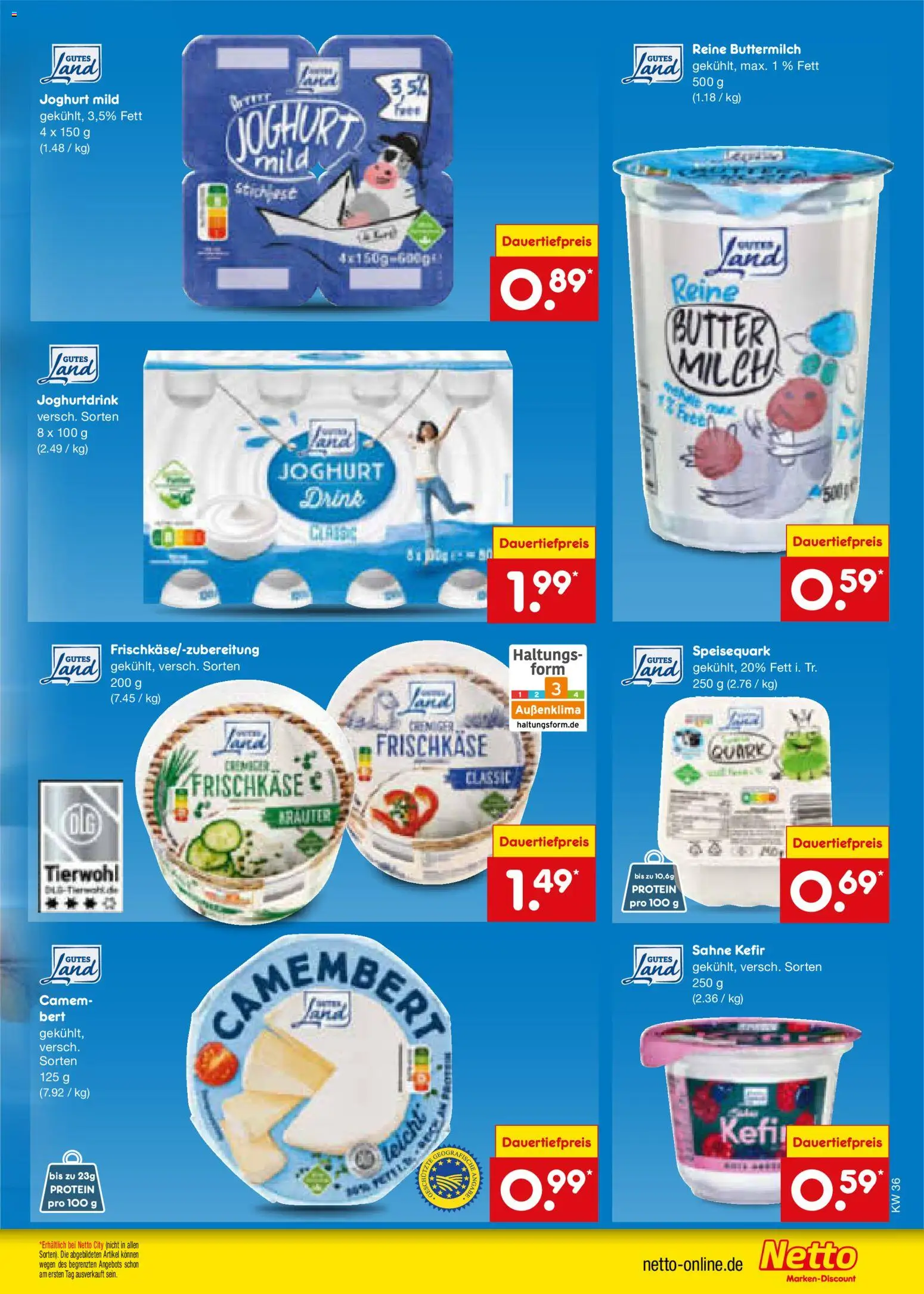 Netto Marken-Discount Prospekt – gültig ab 31.08.2026 | Seite: 15 | Produkte: Kefir, Joghurt, Sahne, Speisequark