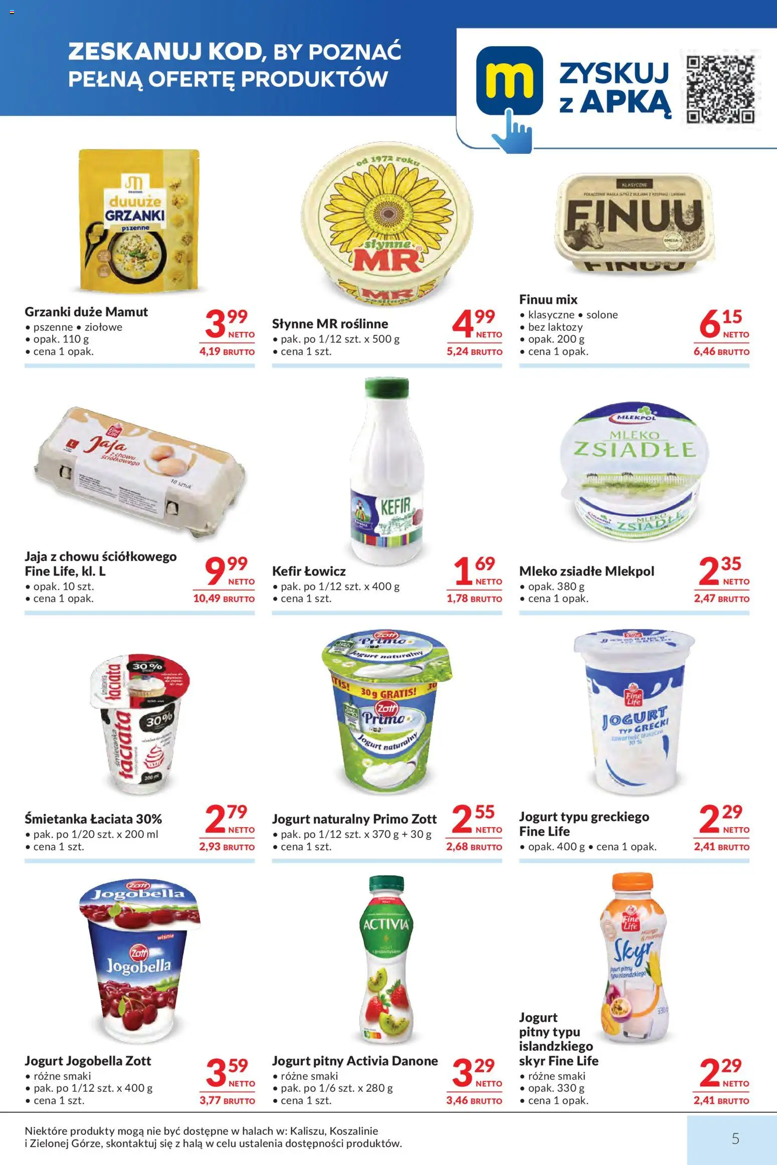 Makro gazetka od 21.07.2026 | Strona: 5 | Produkty: Bez laktozy, Jogurt pitny, Jaja, Skyr