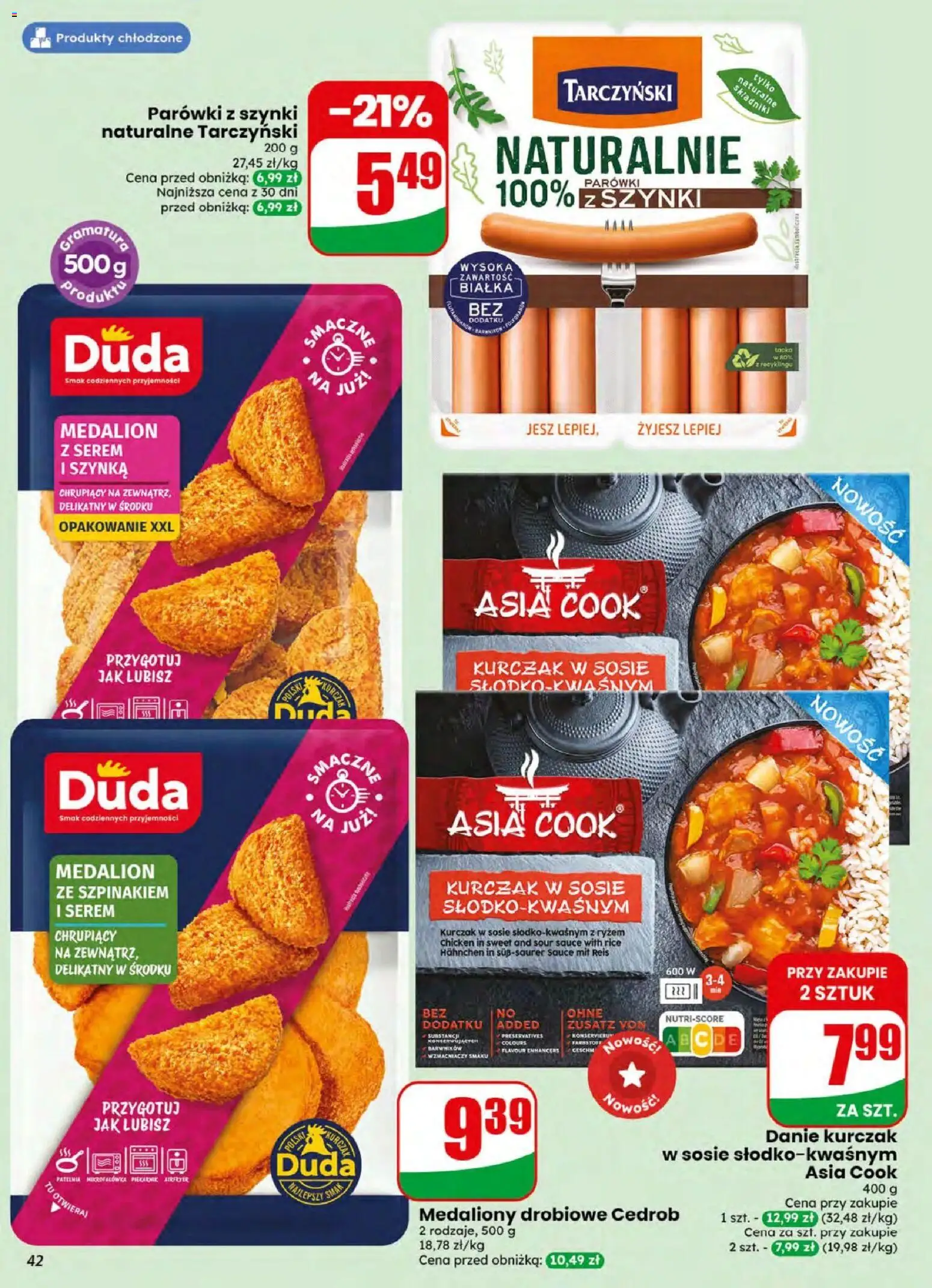 Dino gazetka od 05.08.2026 | Strona: 42 | Produkty: Mikrofalówka, Parówki, Szynka, Patelnia