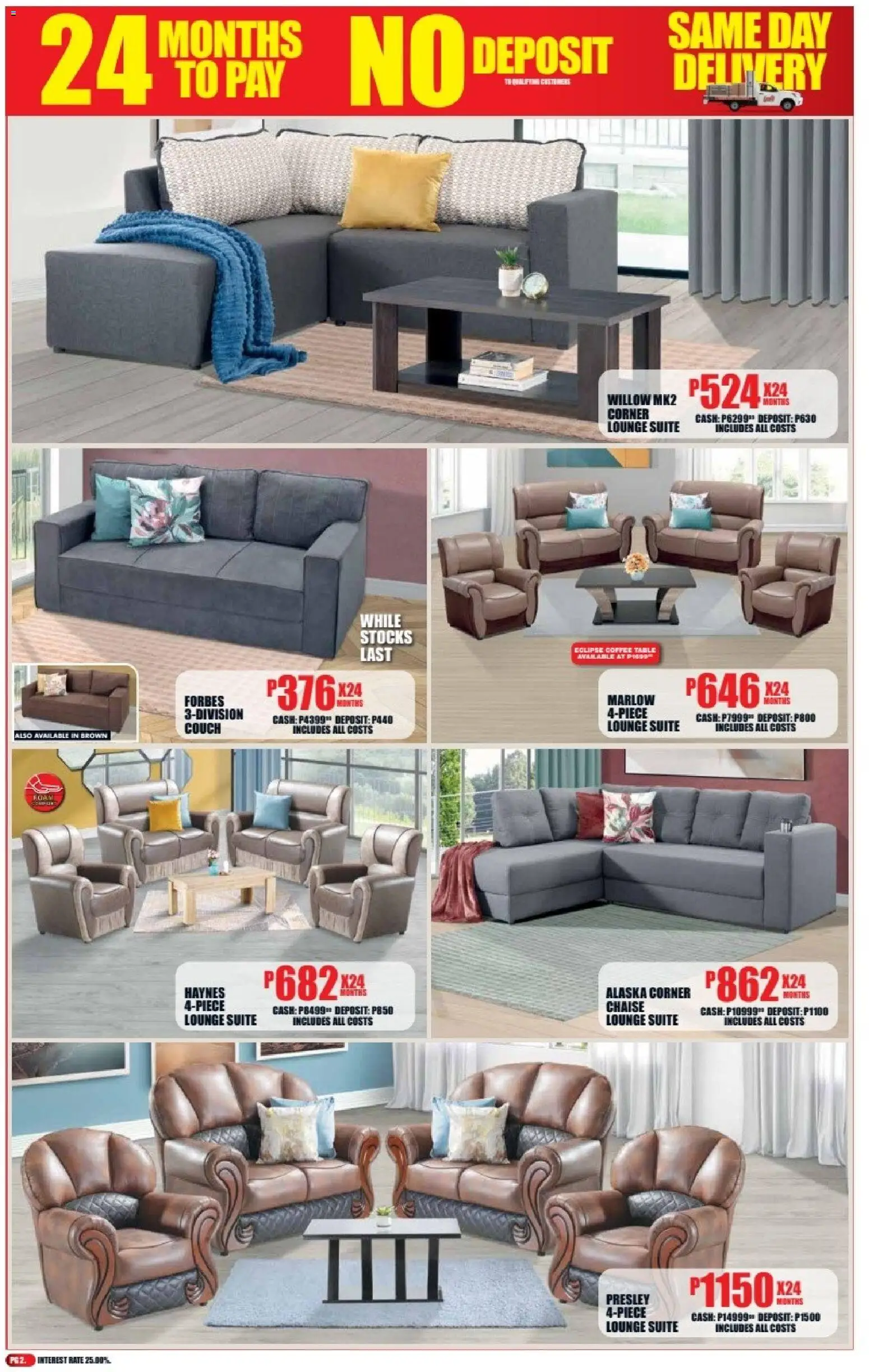New Lewis Stores catalogue – valid from 06/07/2026 | Page: 2 | Products: Couch, Coffee table, Table, Chaise