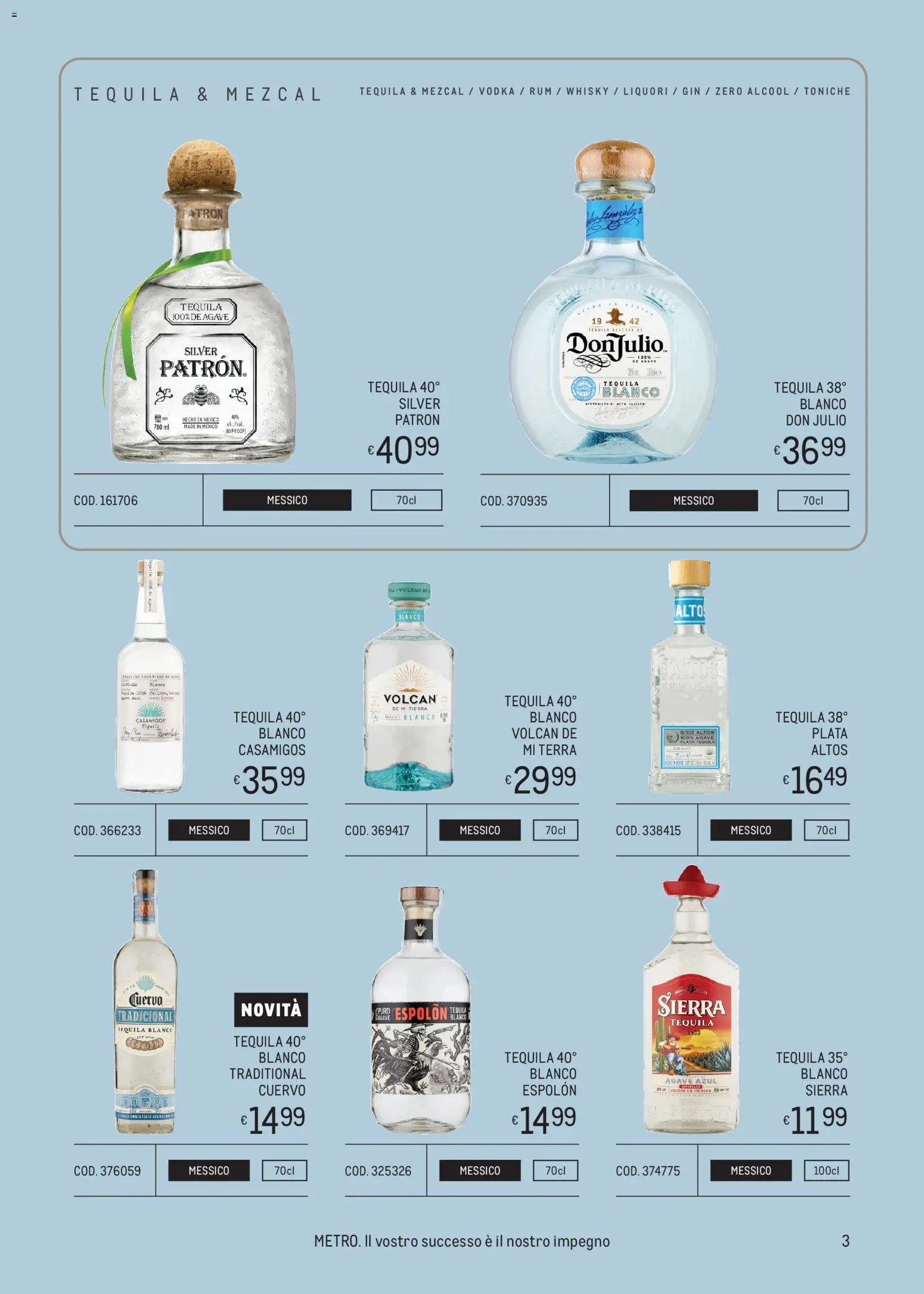 Volantino Metro del 14.05.2026 | Pagina: 3 | Prodotti: Gin, Vodka, Rum, Terra