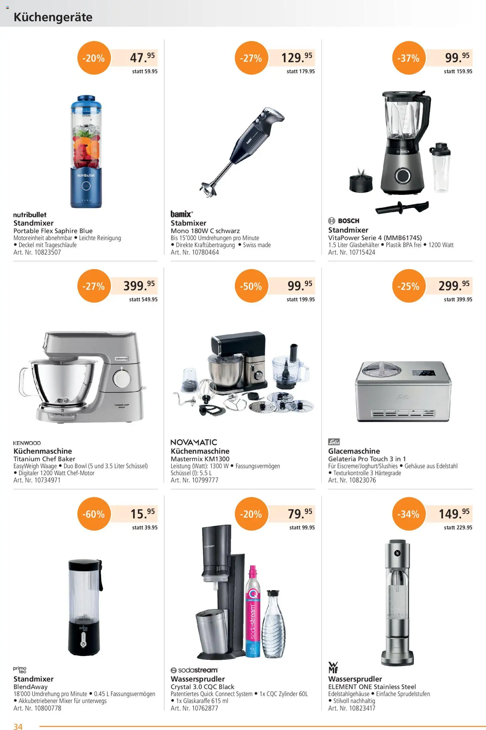 Fust aktionen – gültig ab 26.05.2026 | Seite: 34 | Produkte: Stabmixer, Mixer, Bosch