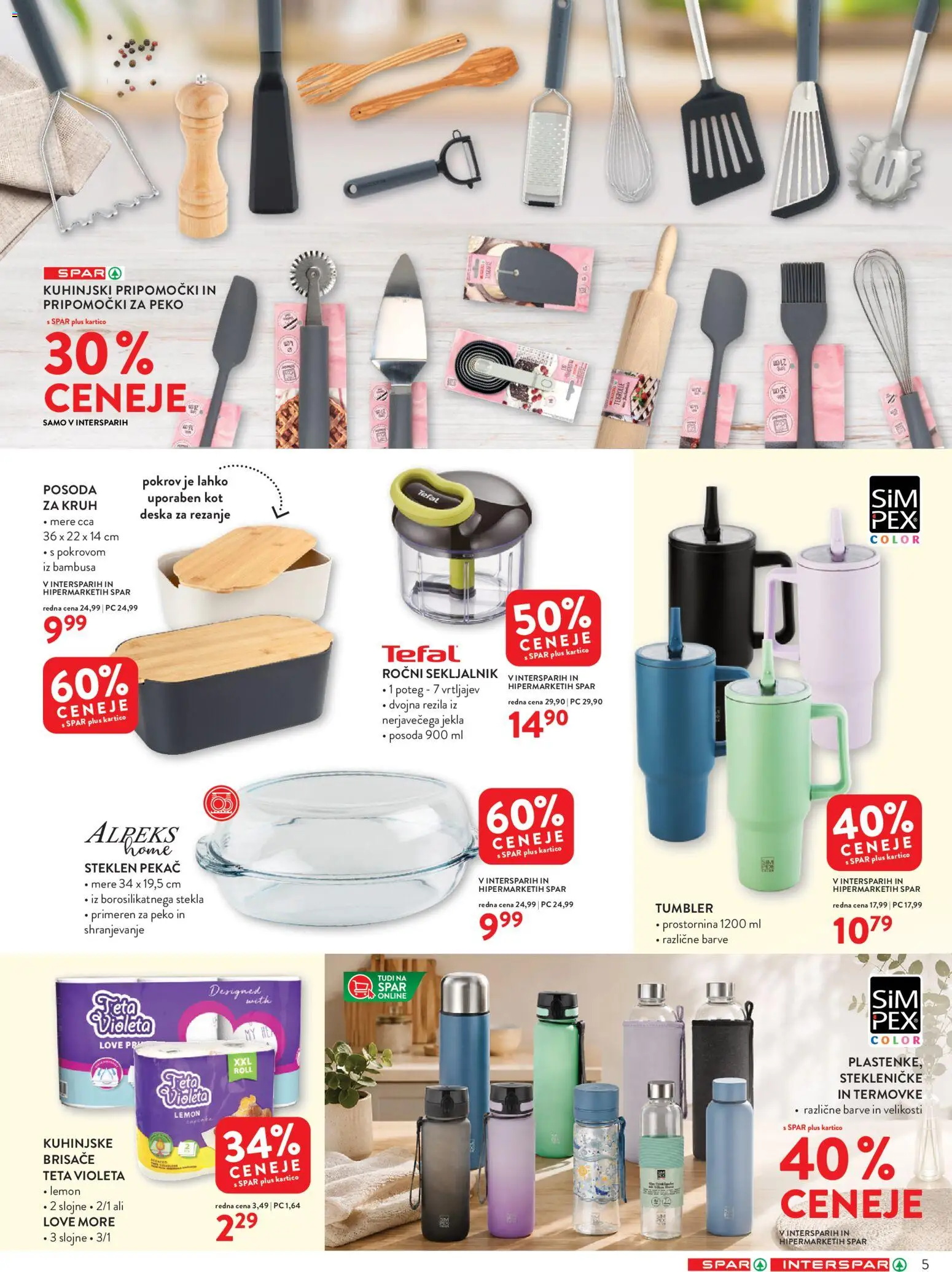 Novi Spar katalog ponudbe – veljaven od 09.09.2026 | Stran: 5 | Izdelki: Kruh, Kuhinjske brisače