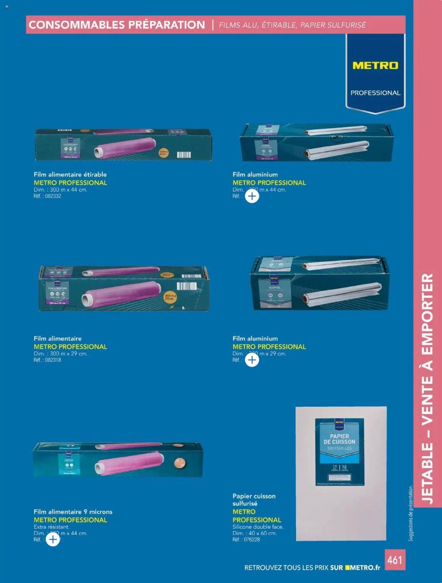 {H1} | Page: 461 | Produits: Film alimentaire, Papier cuisson, Papier de cuisson