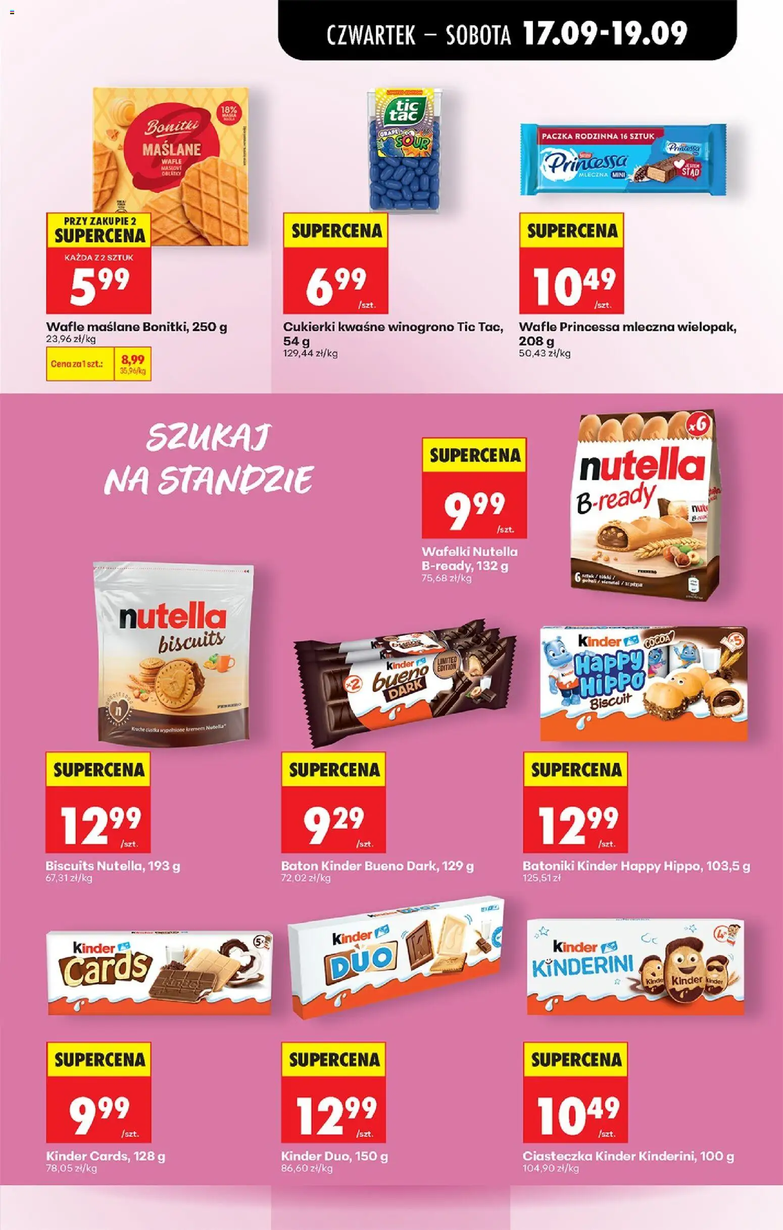 Biedronka Polsko leták - Codziennie niskie ceny od 17.09.2026 | Strana: 63 | Produkty: Kinder, Kinder Bueno, Nutella