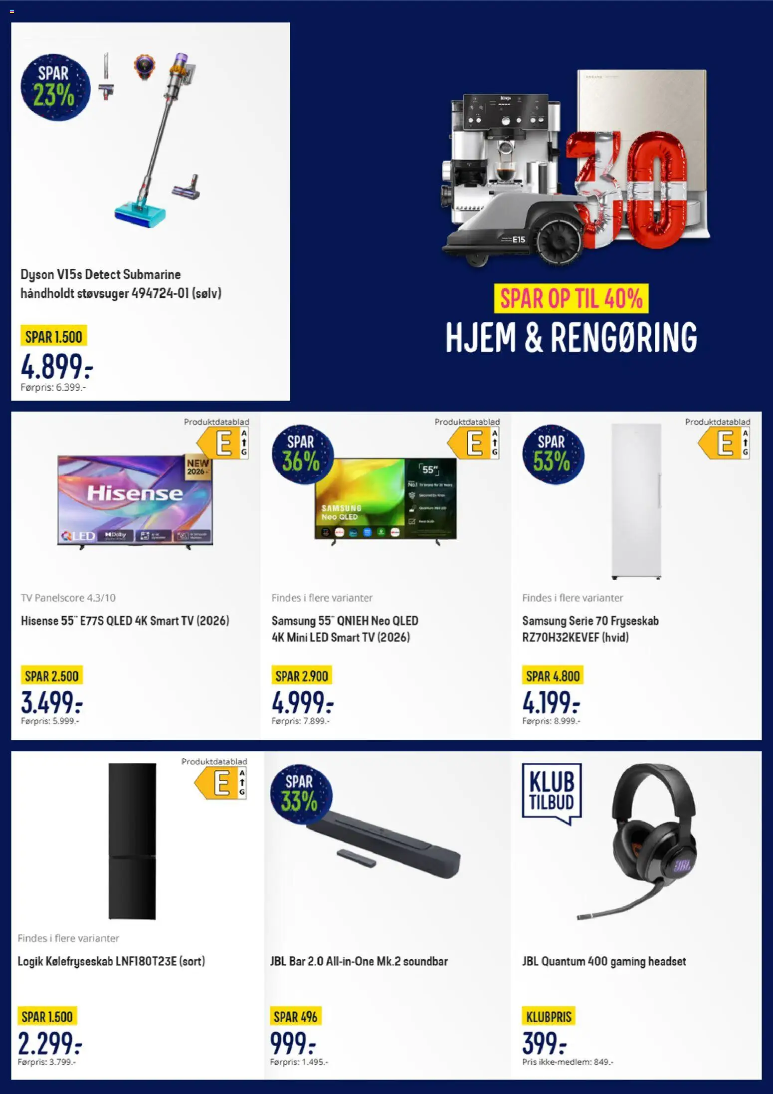 Elgiganten tilbudsavis – gyldig fra 21/10/2026 | Side: 3 | Produkter: Soundbar, Smart TV, TV, Støvsuger