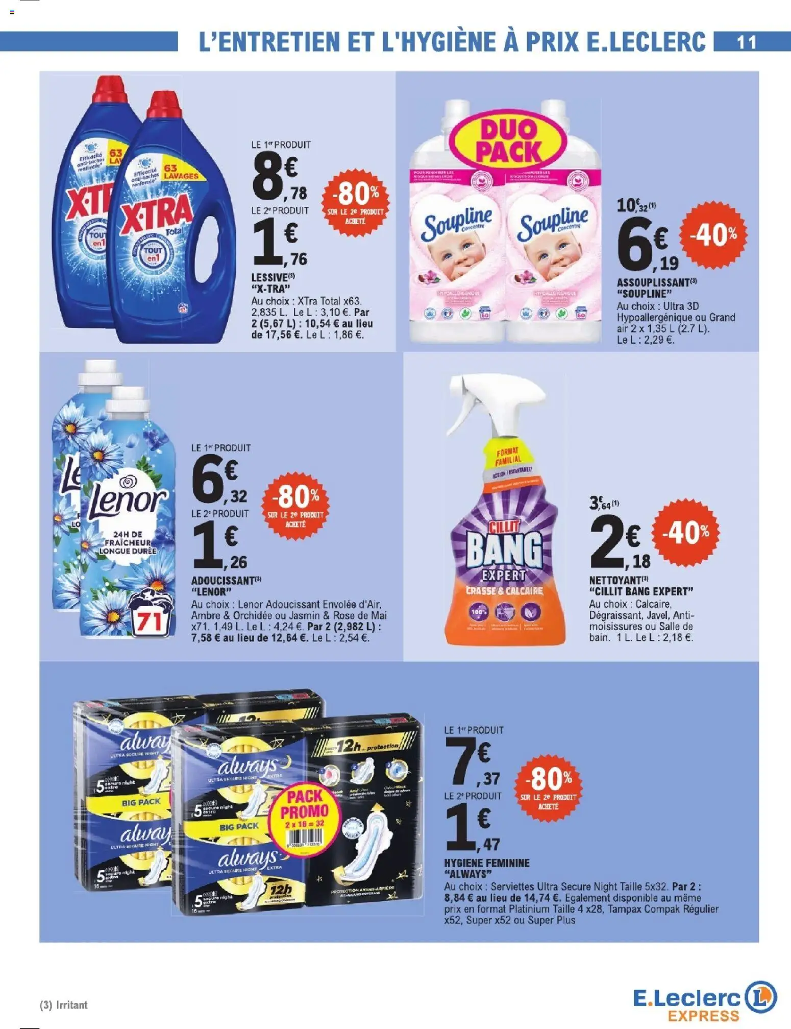 {H1} | Page: 11 | Produits: Lenor, Lenor adoucissant, Soupline, Orchidée