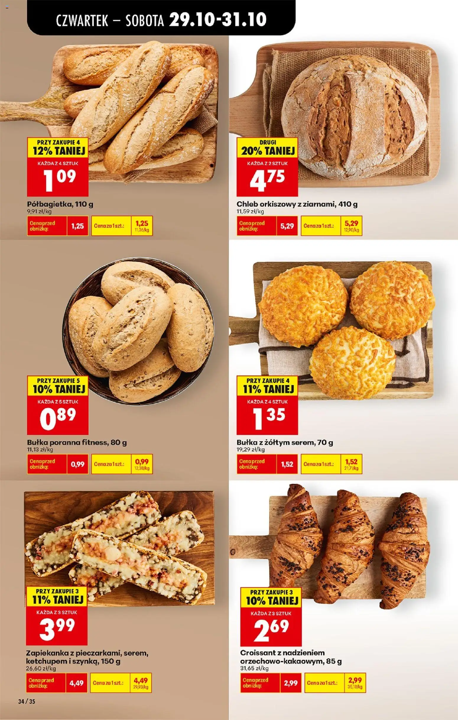 Biedronka Polsko leták - Codziennie niskie ceny od 29.10.2026 | Strana: 54 | Produkty: Chléb, Brownie, Croissant