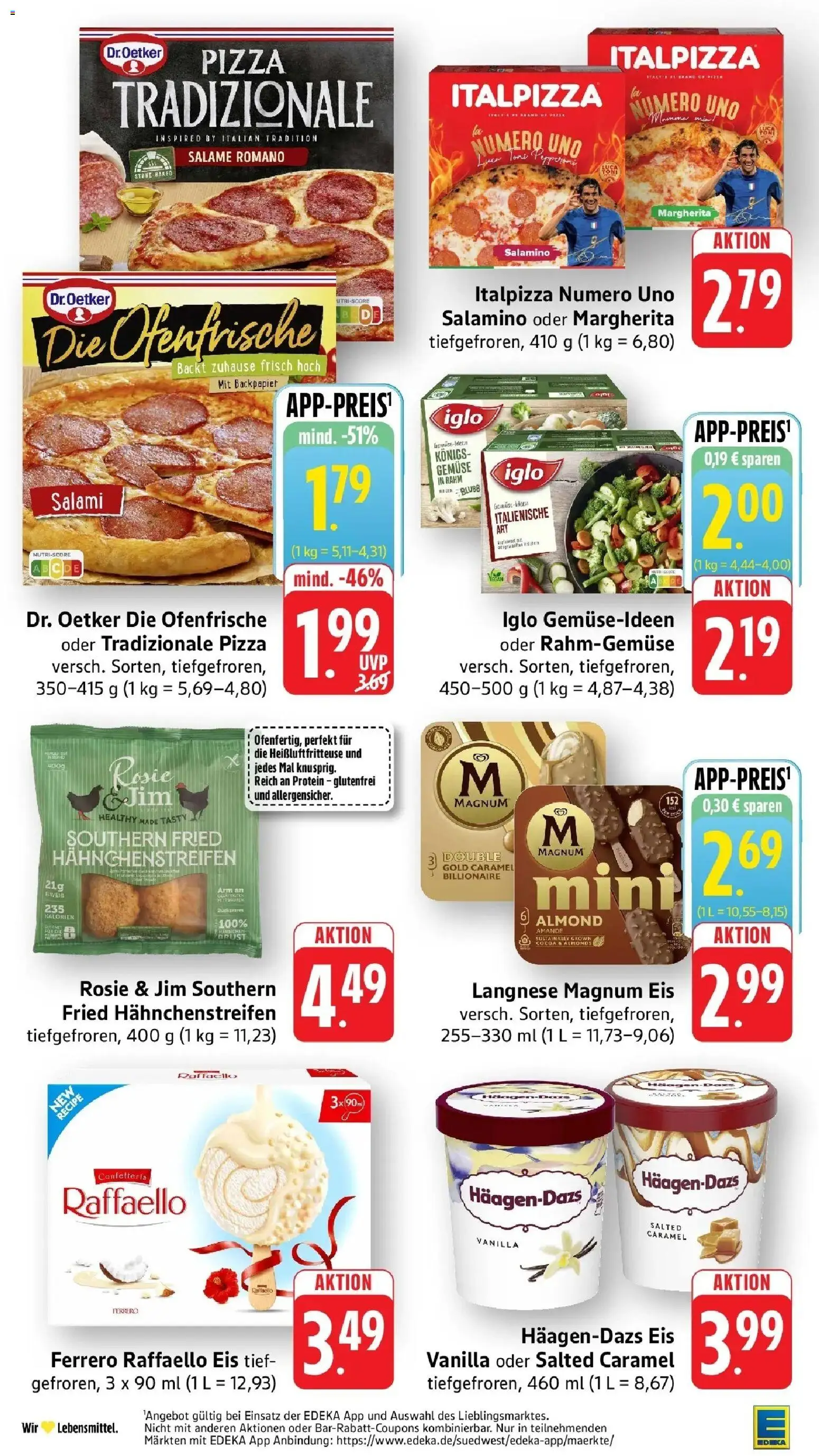 Edeka Prospekt Köngen (ab 24.08.2026) » Angebote Online | Seite: 19 | Produkte: Iglo, Salami, Pizza, Heißluftfritteuse