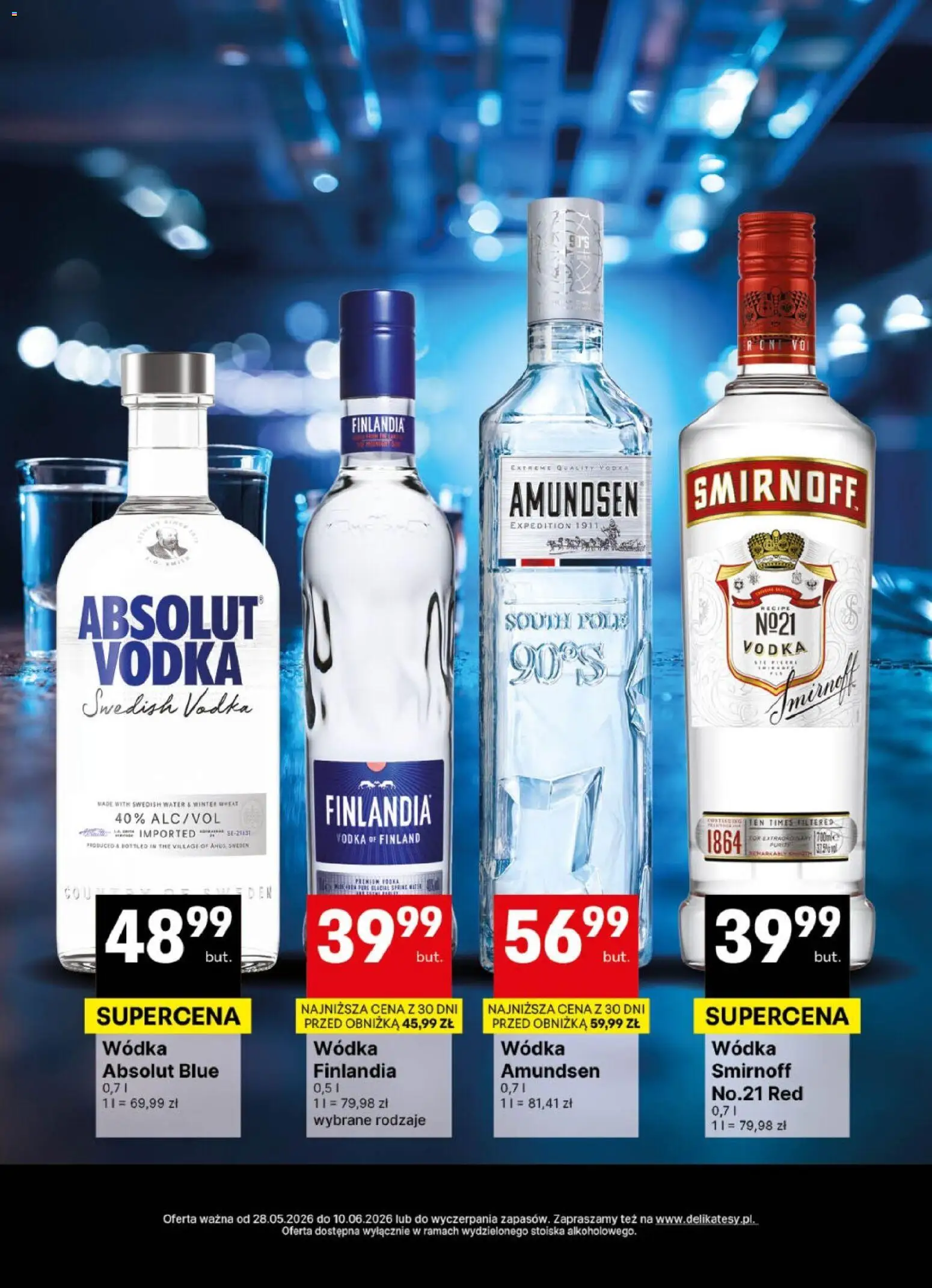 Delikatesy Centrum gazetka - DeliBarek od 28.05.2026 | Strona: 11 | Produkty: Wódka Absolut, Vodka, Wódka