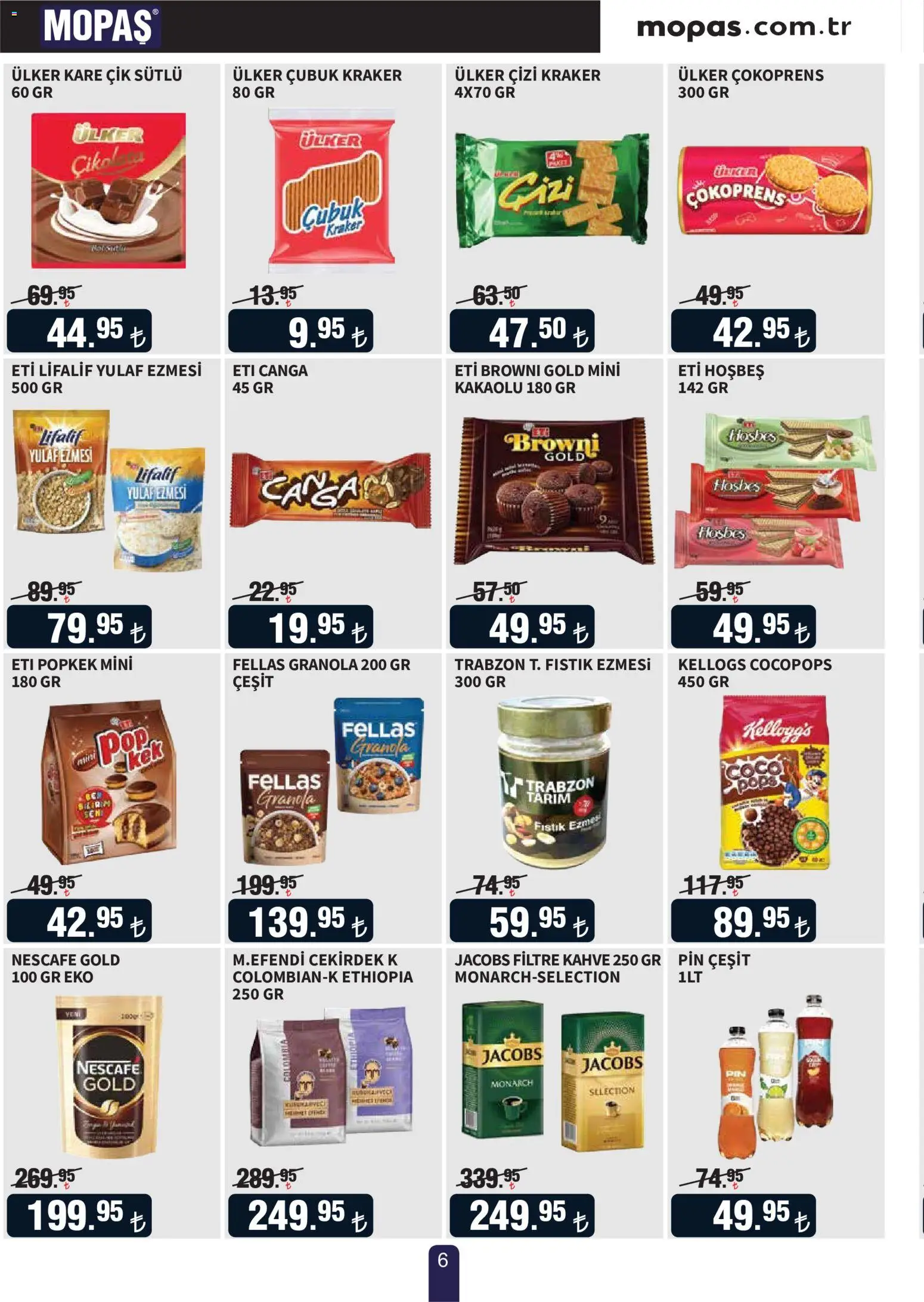 Mopaş Katalog - 10 Eylül 2026 tarihinden itibaren geçerlidir | Sayfa: 6 | Ürünler: Kahve, Çikolata, Yulaf, Fıstık ezmesi