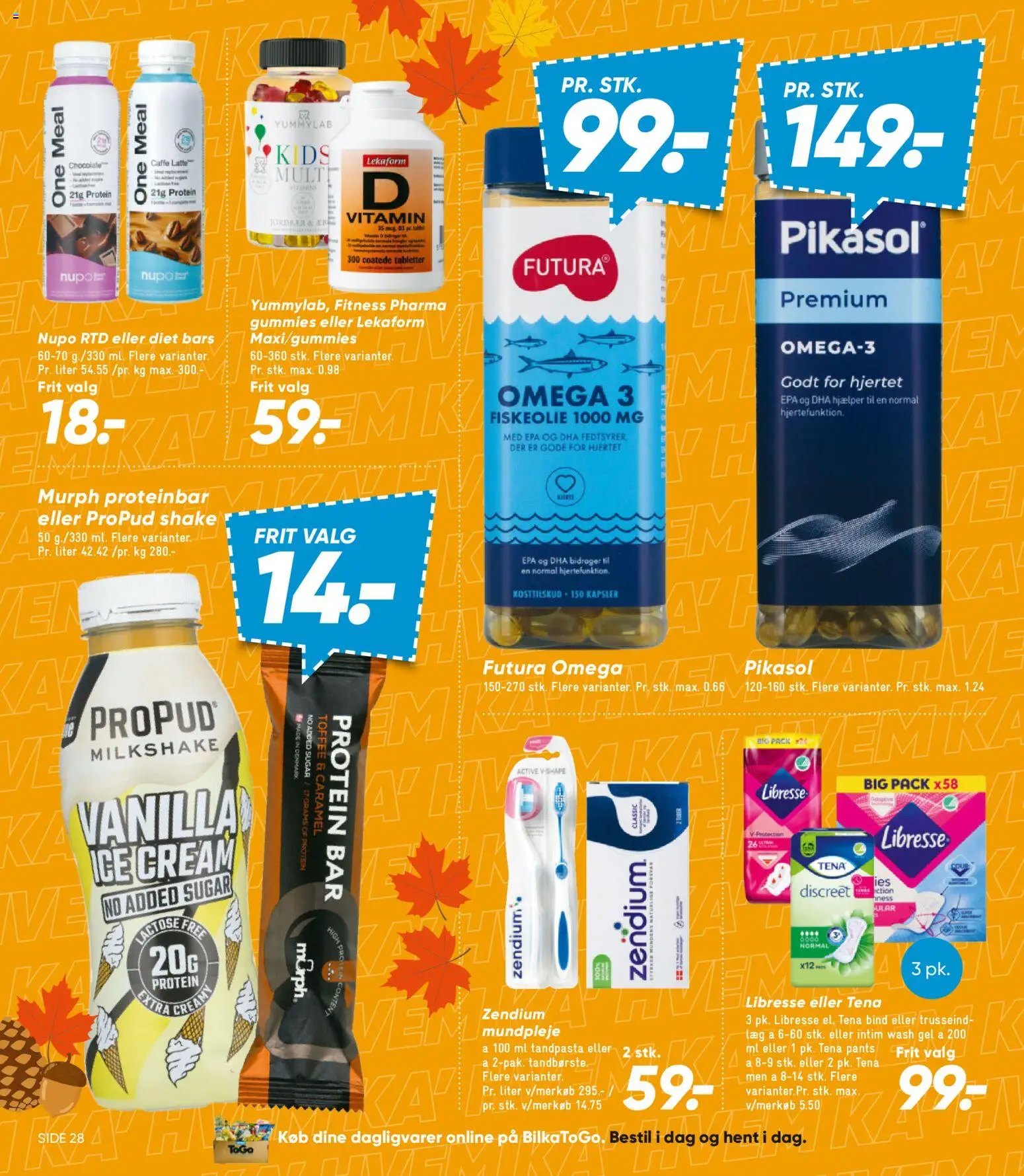 Bilka tilbudsavis – gyldig fra 25/09/2026 | Side: 41 | Produkter: Dagligvarer, Tandpasta, Milkshake, Fiskeolie