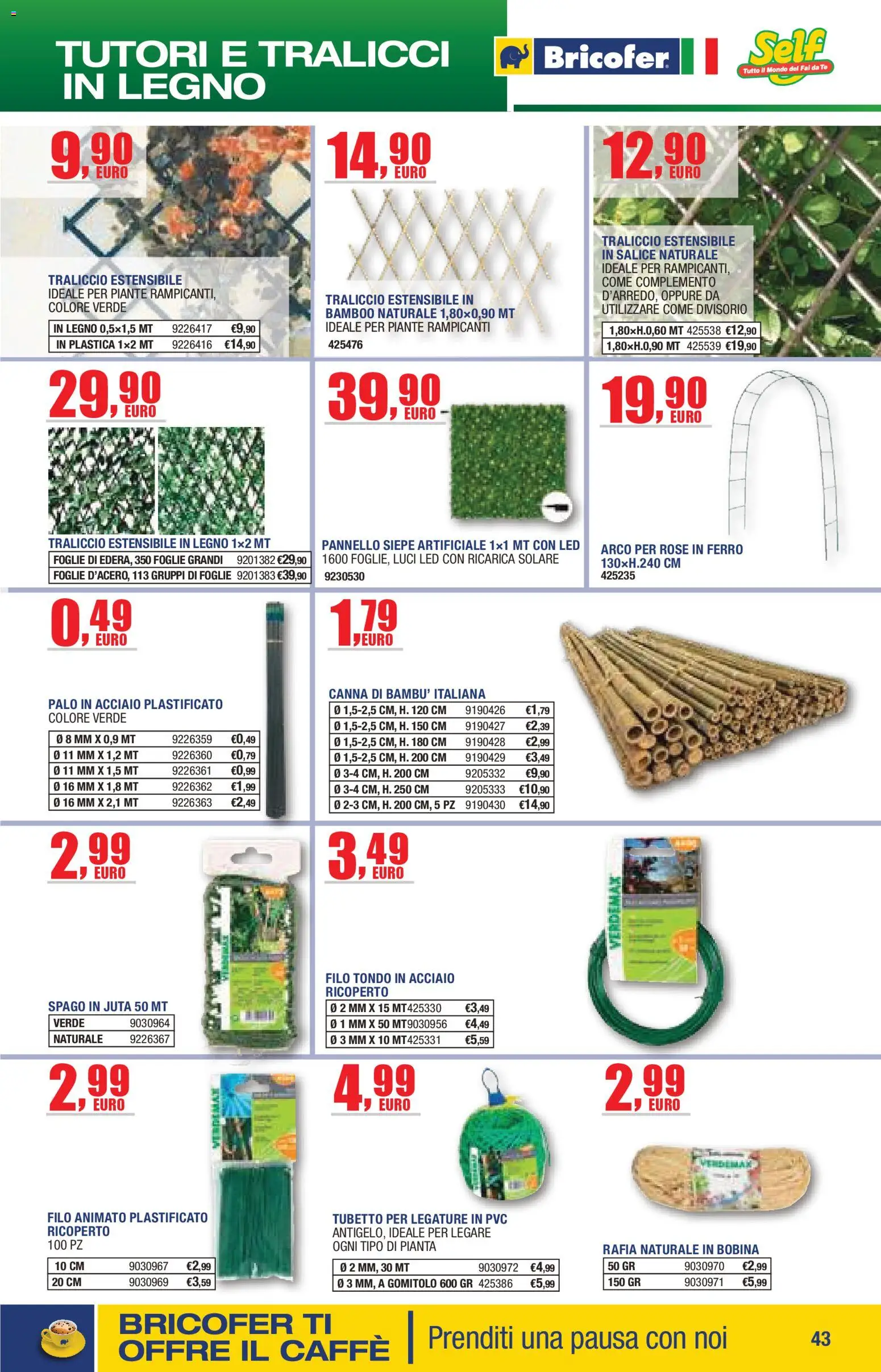 Volantino Bricofer del 14/04/2026 | Pagina: 43 | Prodotti: Caffè, Tè, Ferro
