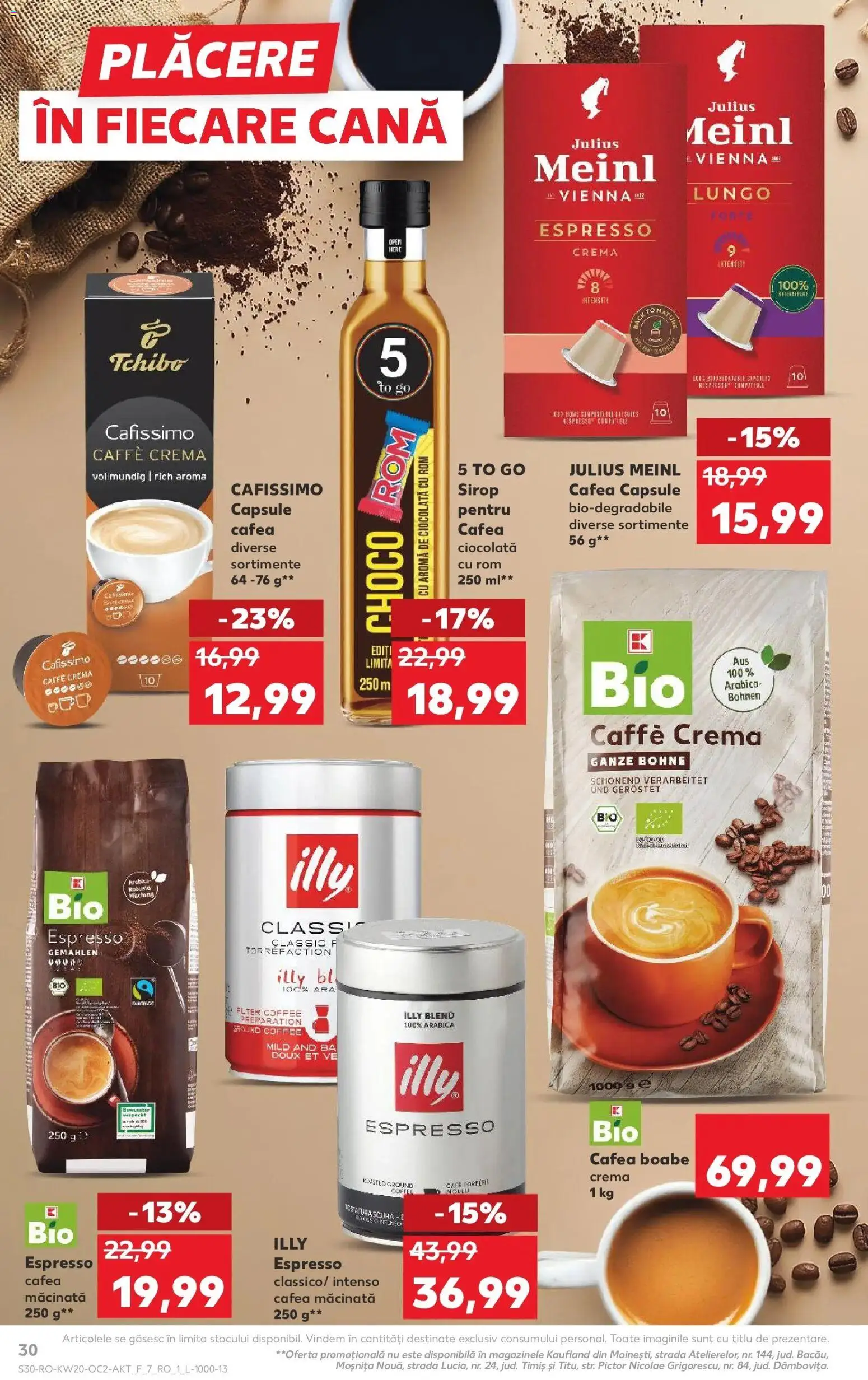 Noul catalog Kaufland – valabil de la 13.05.2026 | Pagină: 30 | Produse: Şerit ödül, Cremă, Ciocolată, Rom