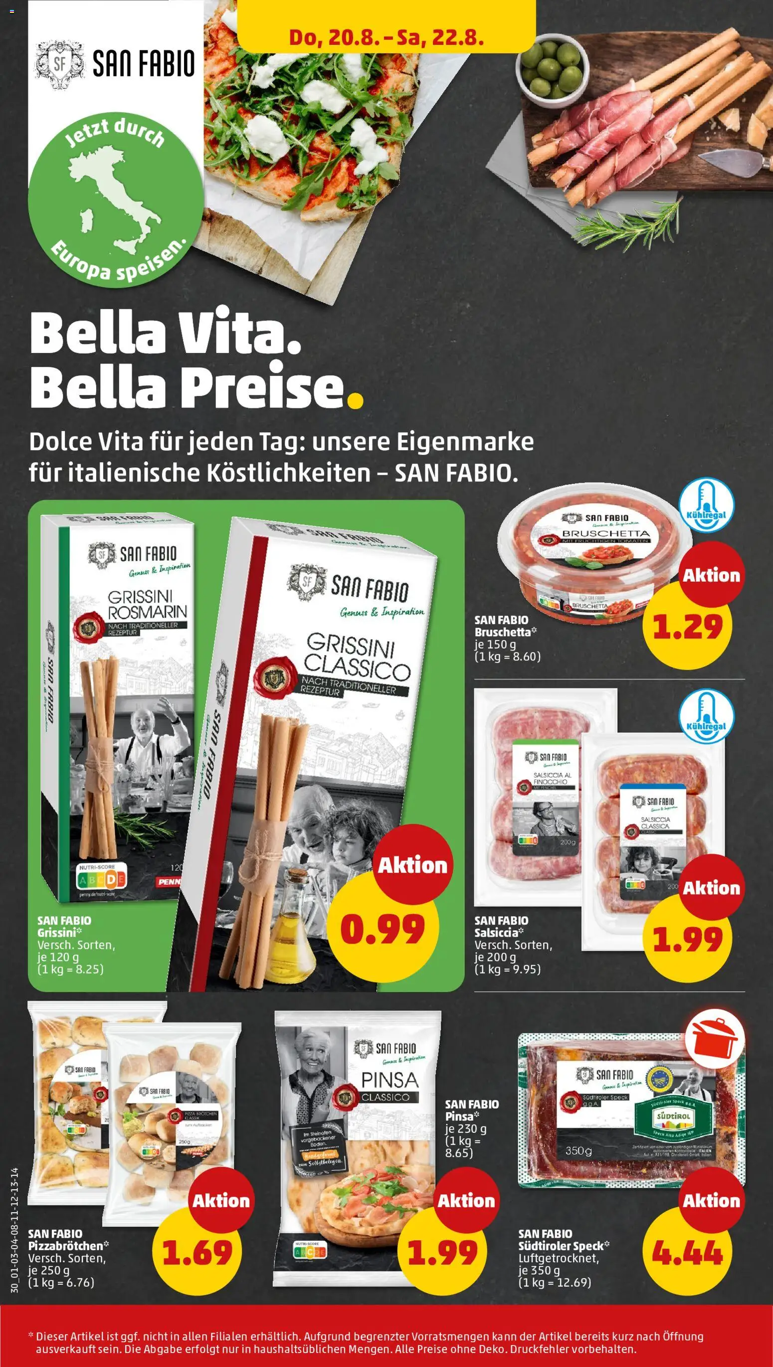 Penny Prospekt – gültig ab 17.08.2026 | Seite: 38 | Produkte: Tomaten, Pizza