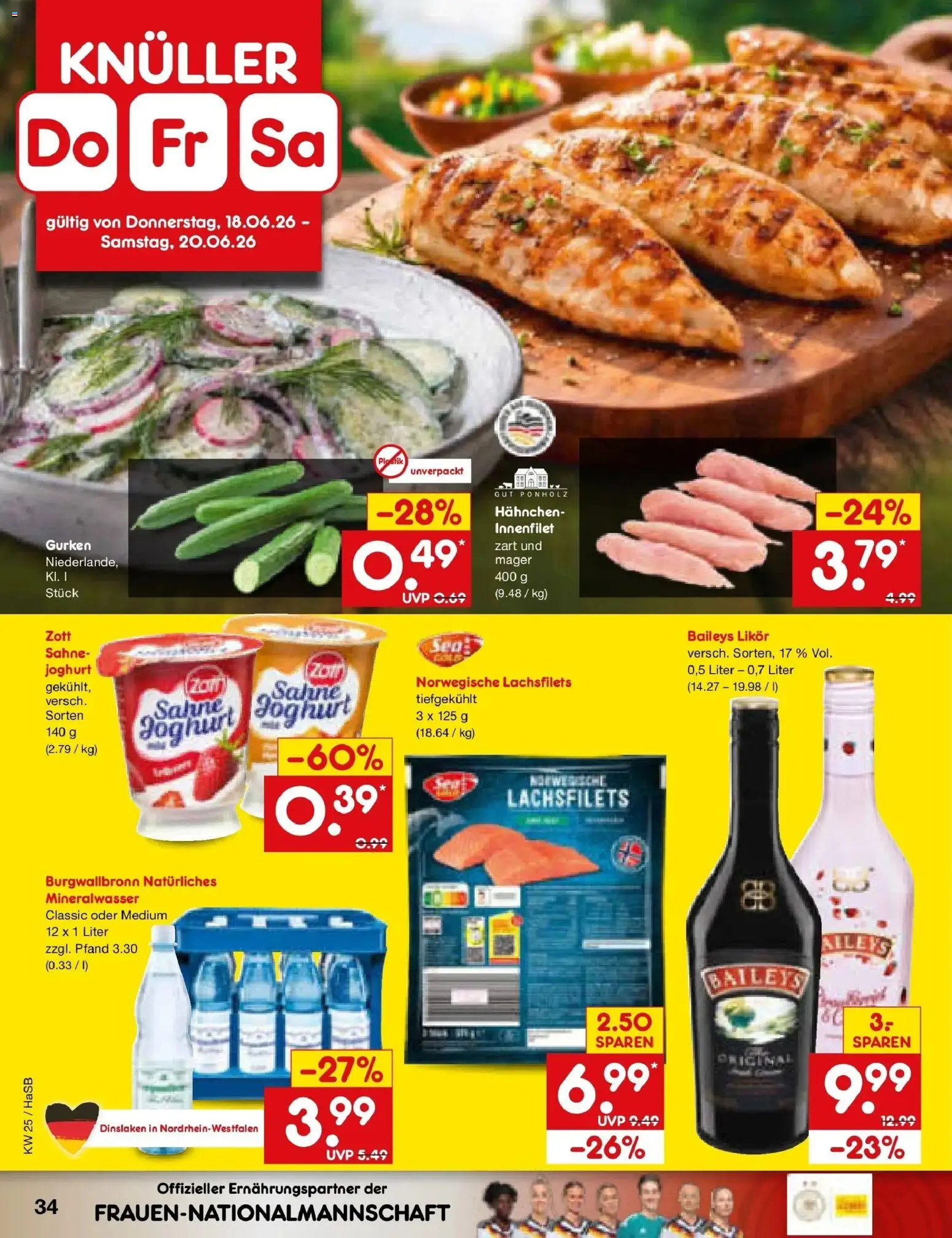Netto Marken-Discount Prospekt Wuppertal – gültig ab 14.06.2026 | Seite: 46 | Produkte: Joghurt, Likör, Mineralwasser, Baileys