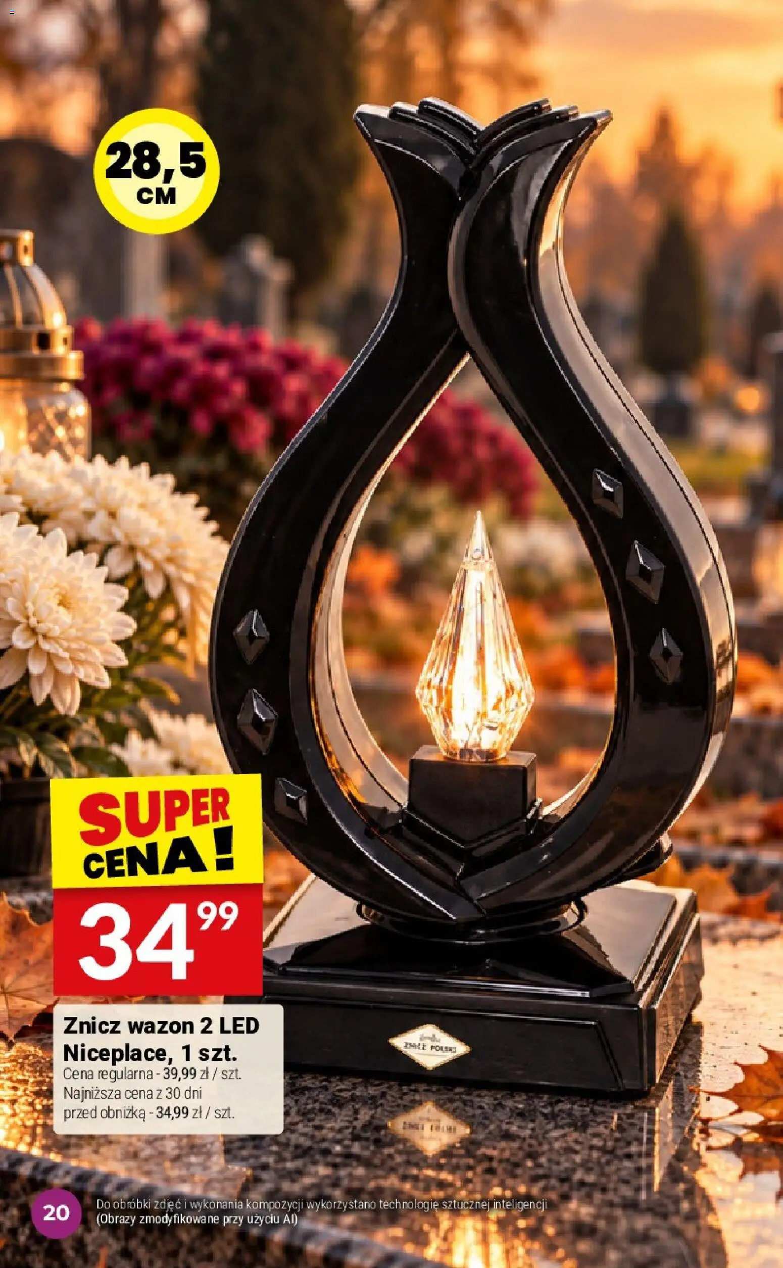 Twój Market gazetka - Katalog zniczy od 30.09.2026 | Strona: 20 | Produkty: Wazon
