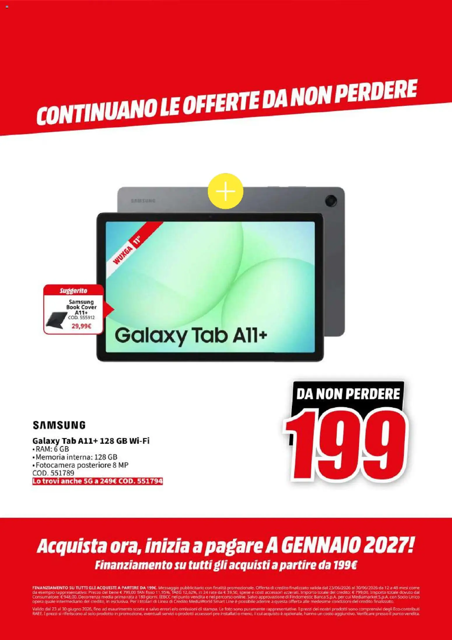 Volantino Media World del 23/06/2026 | Pagina: 36 | Prodotti: Samsung Galaxy, Fotocamera, Samsung