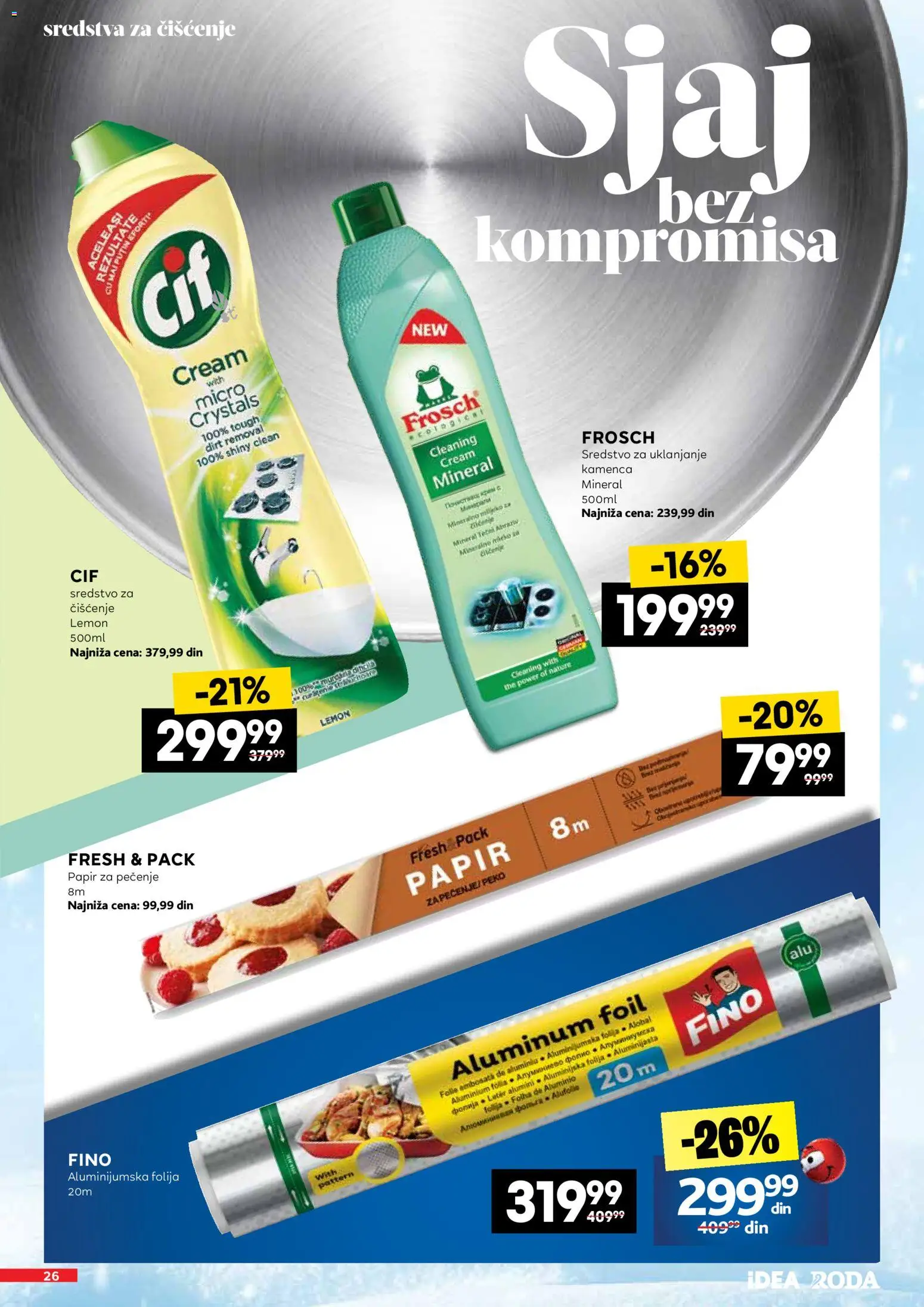 Idea katalog - važi od 11.07.2026 | Strana: 26 | Proizvode: Aluminijumska folija, Papir za pečenje