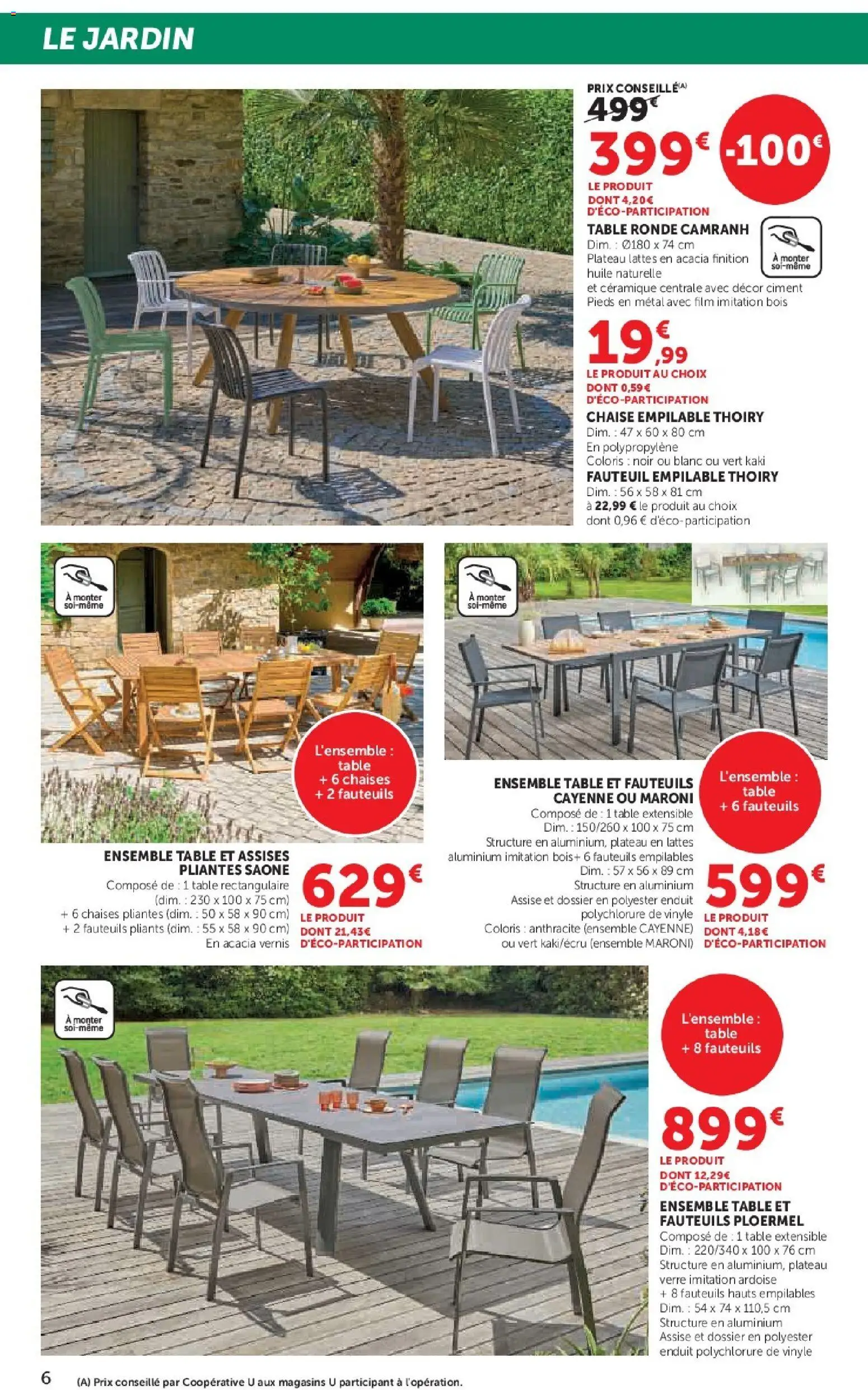 {H1} | Page: 6 | Produits: Plateau, Table extensible, Kaki, Table