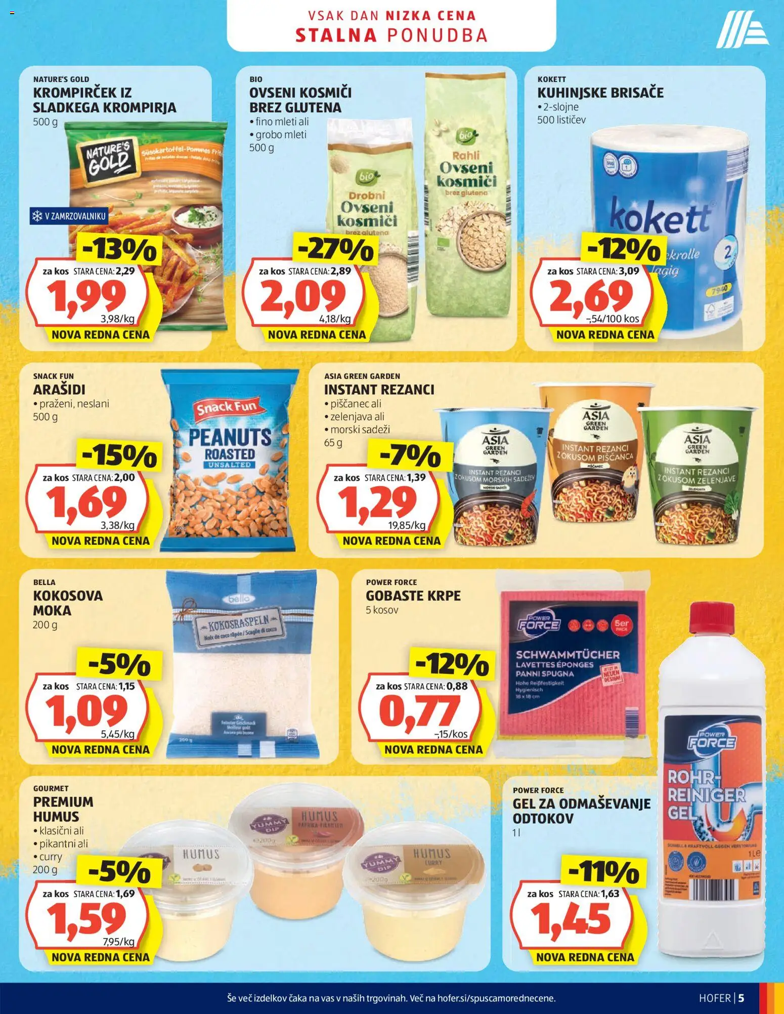 Hofer SI katalog | vrijedi od 14.10.2026 | Stranica: 5 | Proizvodi: Rezanci, Krpe, Curry, Humus