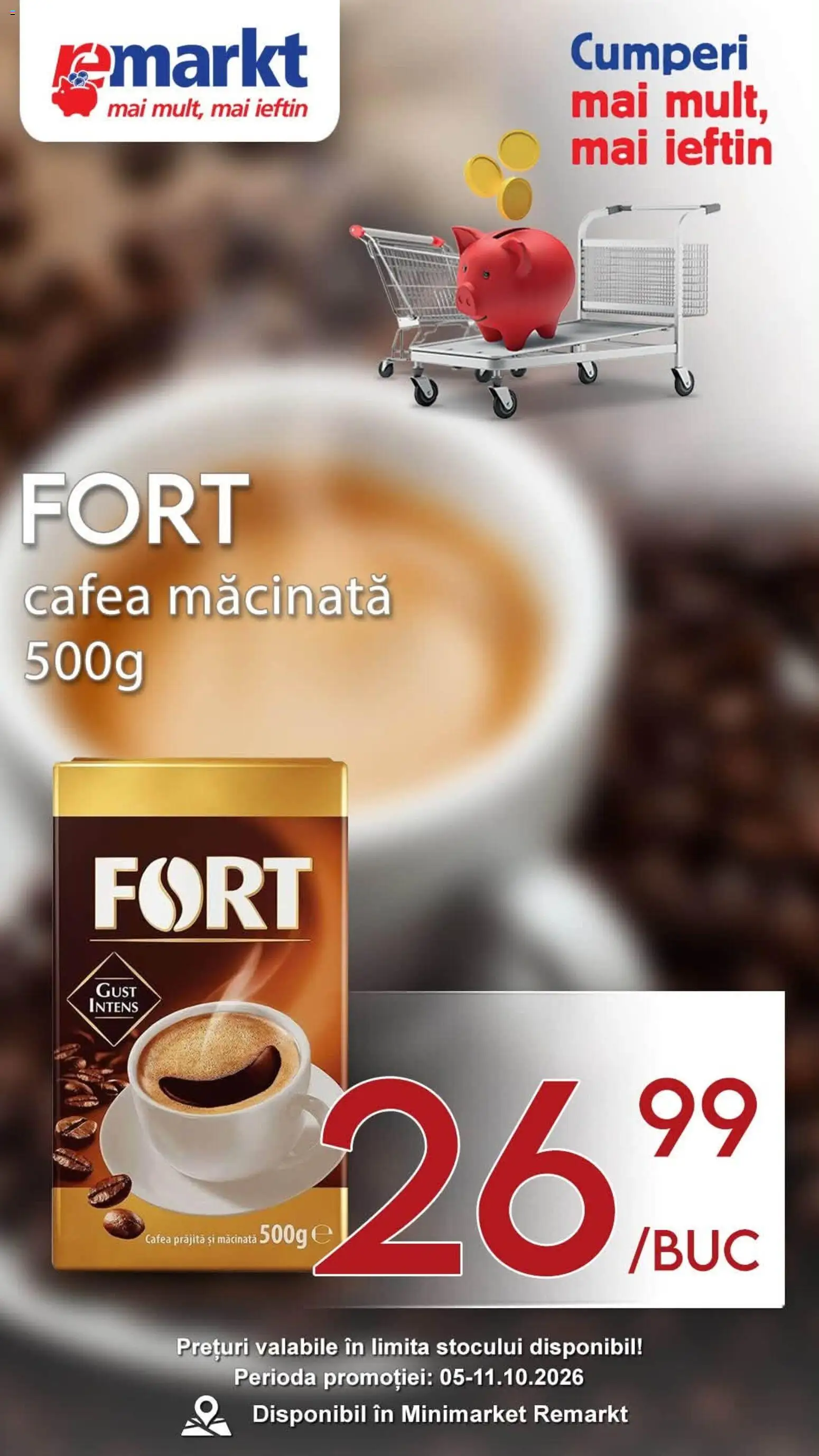 Noul catalog Remarkt – valabil de la 10.10.2026 | Pagină: 3 | Produse: Cafea macinata, Cafea