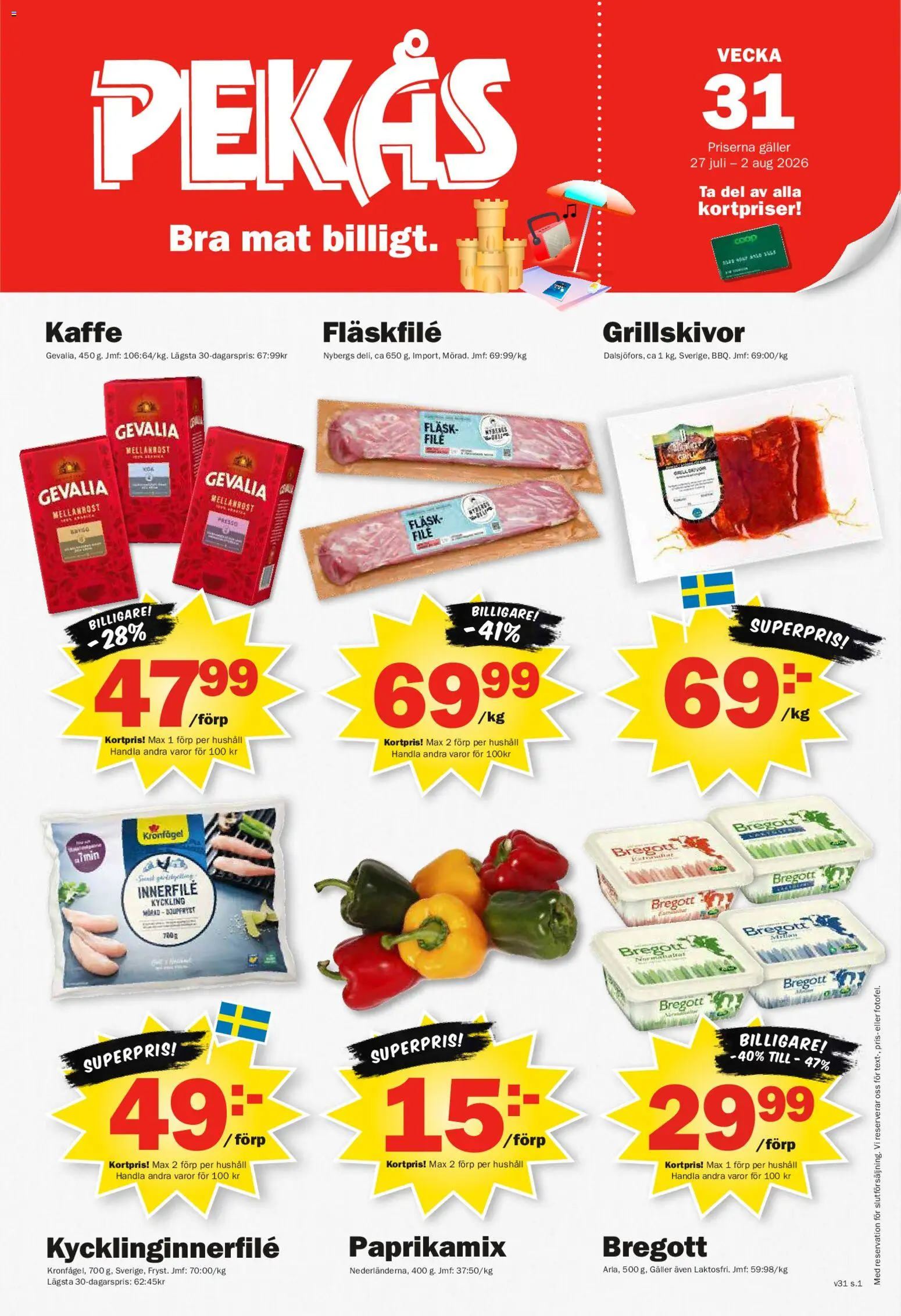 Pekås reklamblad aktuell från 27/07/2026 | Sida: 1